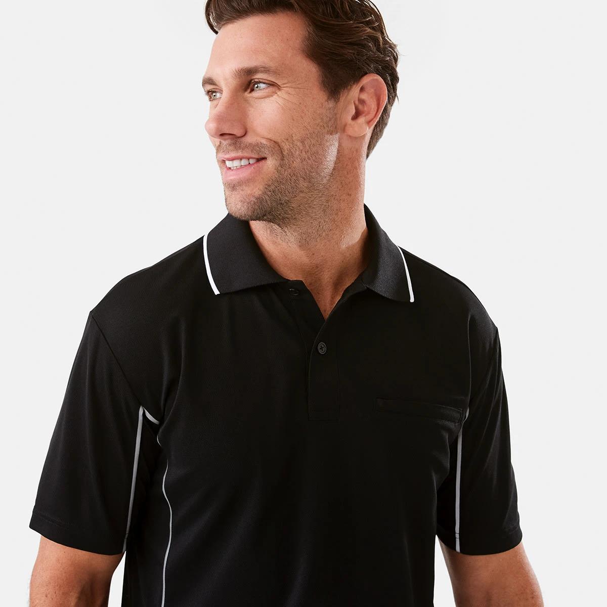 4 Workwear Short Sleeve Polo Shirt BLACK, 4 of 6
