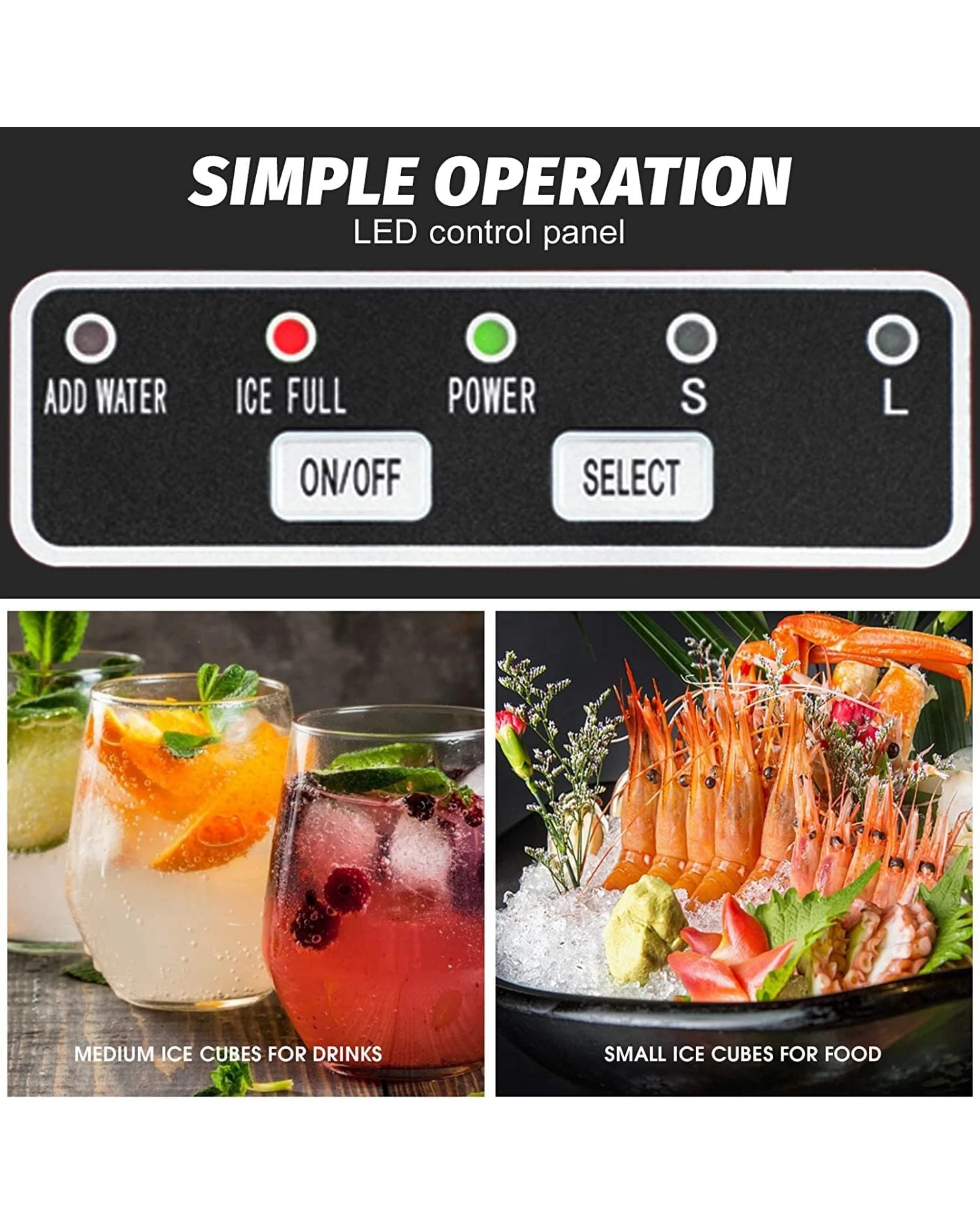 6 Advwin Portable Ice Maker Machine 12kg Black, 6 of 7