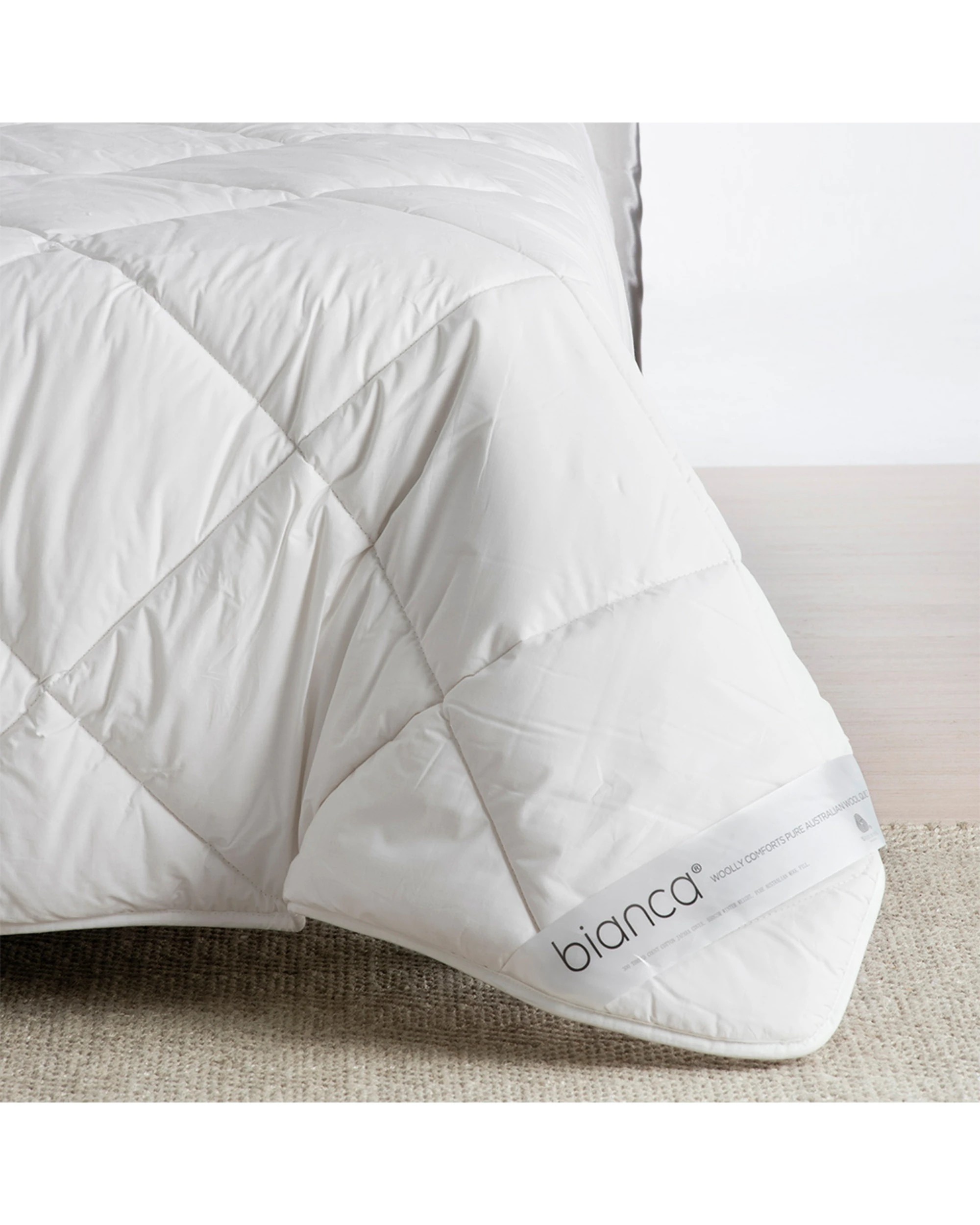 2 Bianca Woolly Comforts Australian Wool Quilt 300gsm - Super King Bed - White, 2 of 2