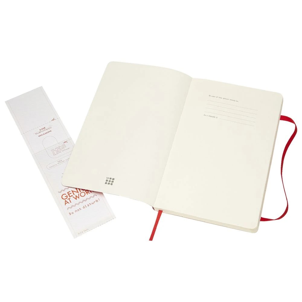 3 Moleskine Soft Cover Notebook Plain Large Scarlet Red, 3 of 5