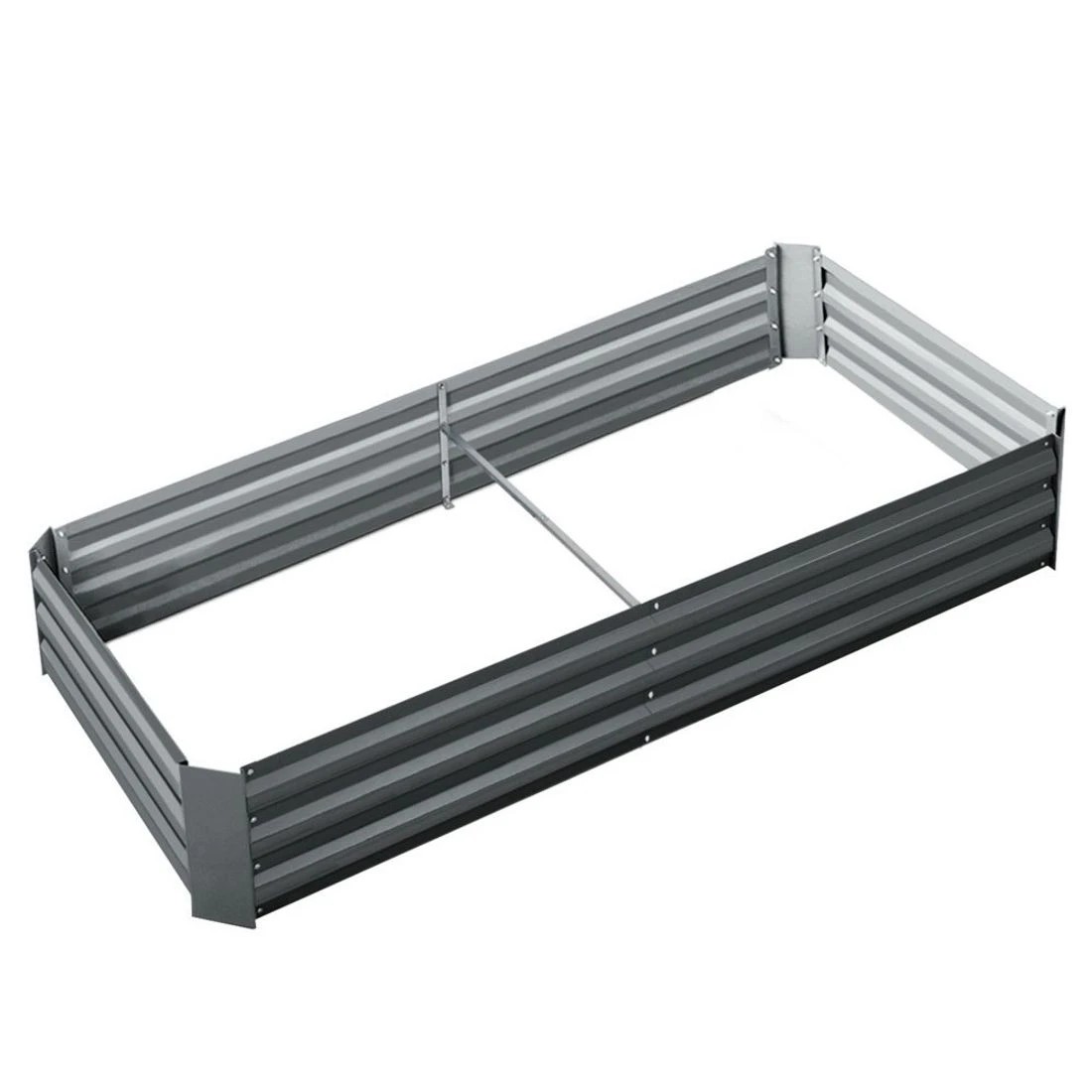 3 Green Fingers 2x Garden Bed 210x90cm Planter Box Raised Container Galvanised Herb - Grey, 3 of 6