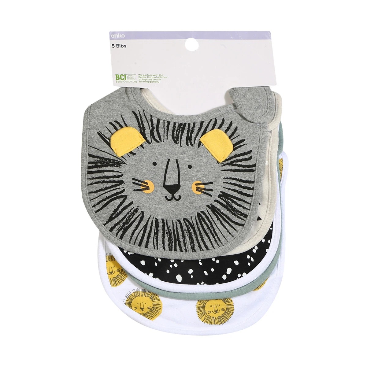 7 5 Pack Bibs - Lion, 7 of 7