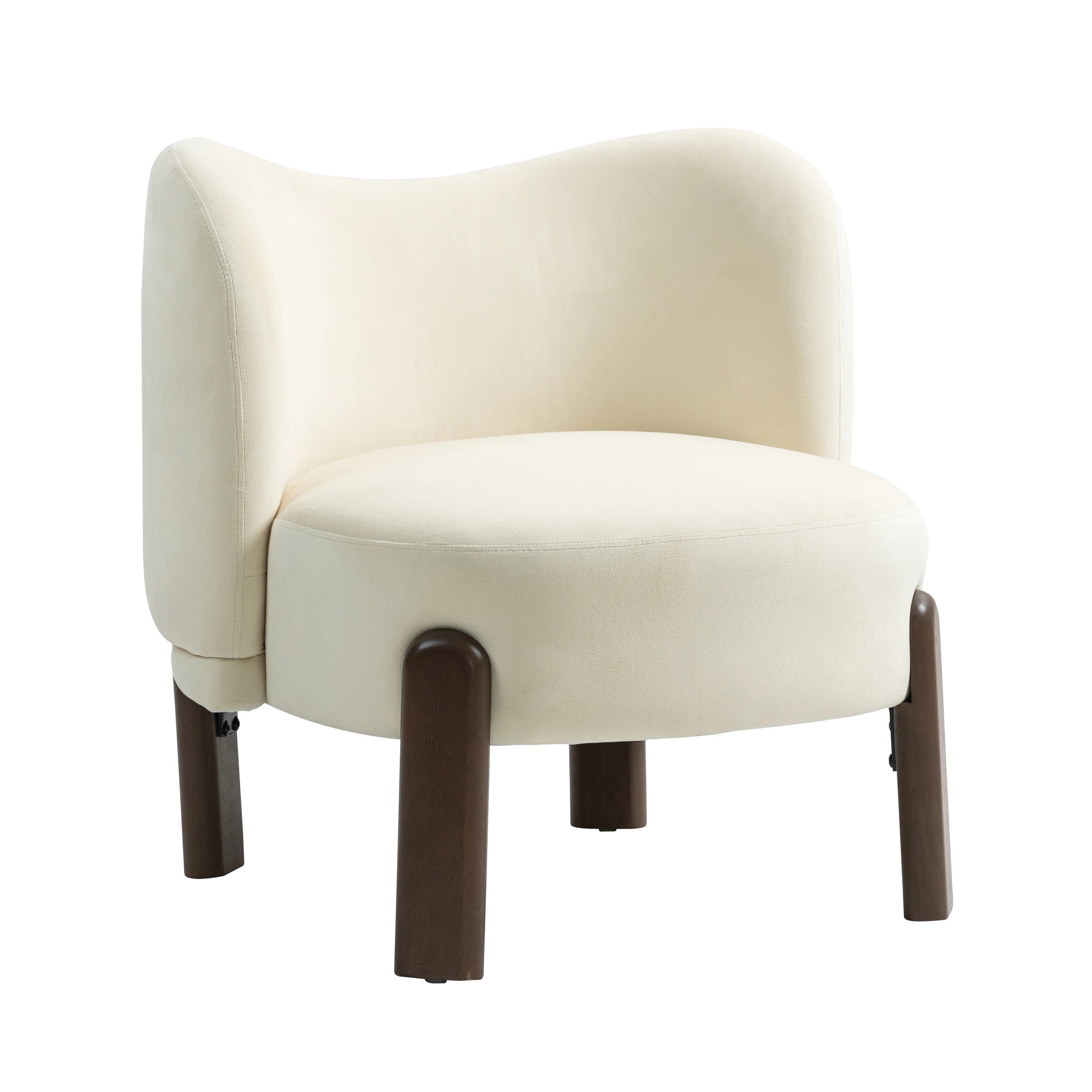 6 IHOMDEC Velvet Accent Chair - Beige - Beige, 6 of 10