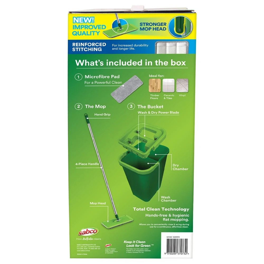 4 Sabo Clean Ease Flat Mop and Wringer Set, 4 of 4