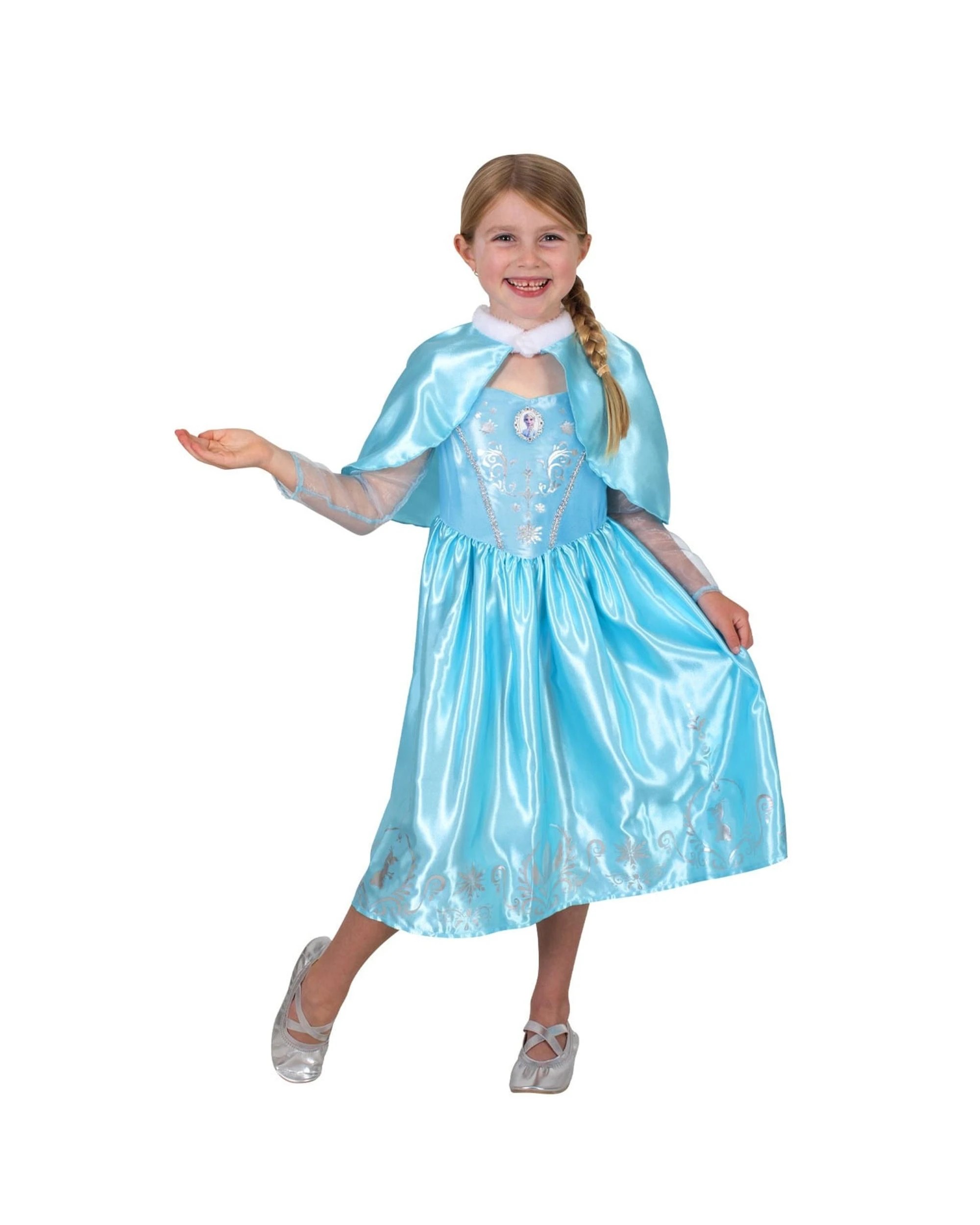 1 Disney Frozen Elsa Deluxe Cloak Child Costume 3-5 Years, 1 of 4