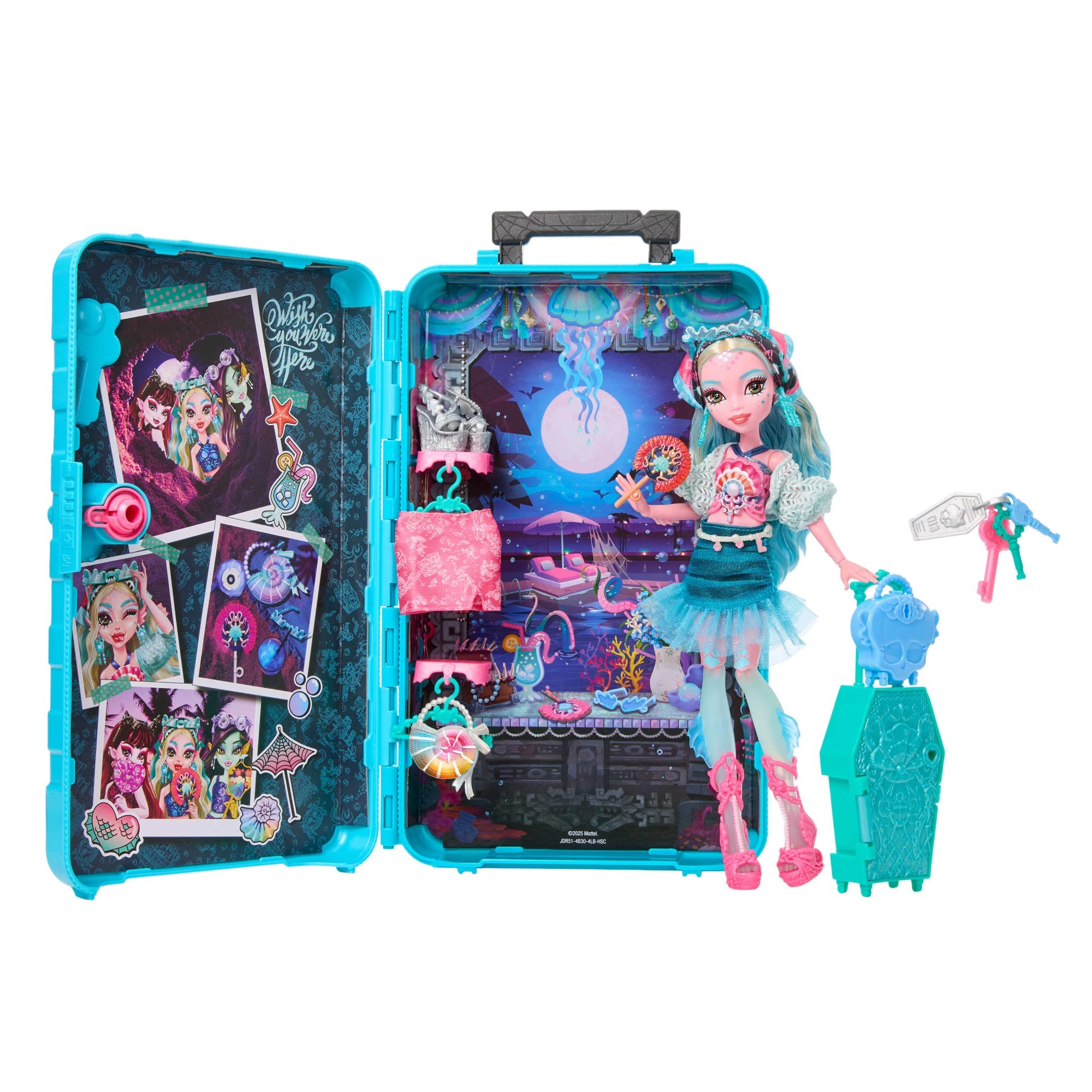 6 Monster High Skulltimate Secrets Gore-geous Oasis Lagoona Blue Playset, 6 of 6