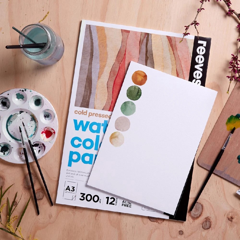 5 Reeves Intro A4 Watercolour Pad Cold Pressed 300gsm 12 Sheets, 5 of 5