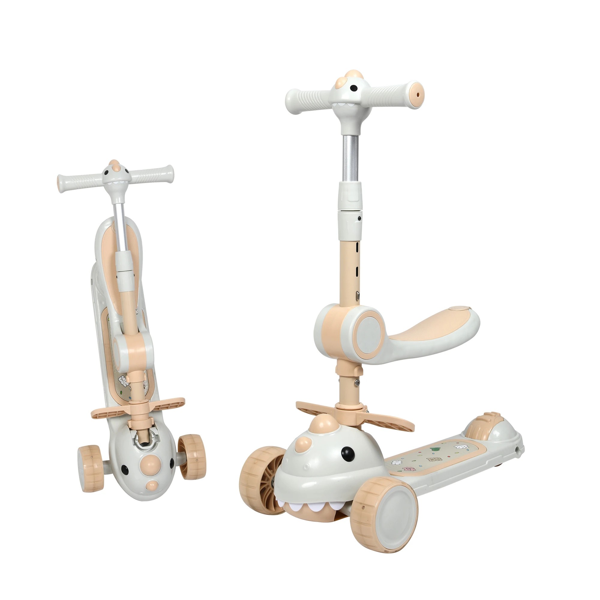 1 BoPeep Foldable Kids Scooter - Light Grey, 1 of 6
