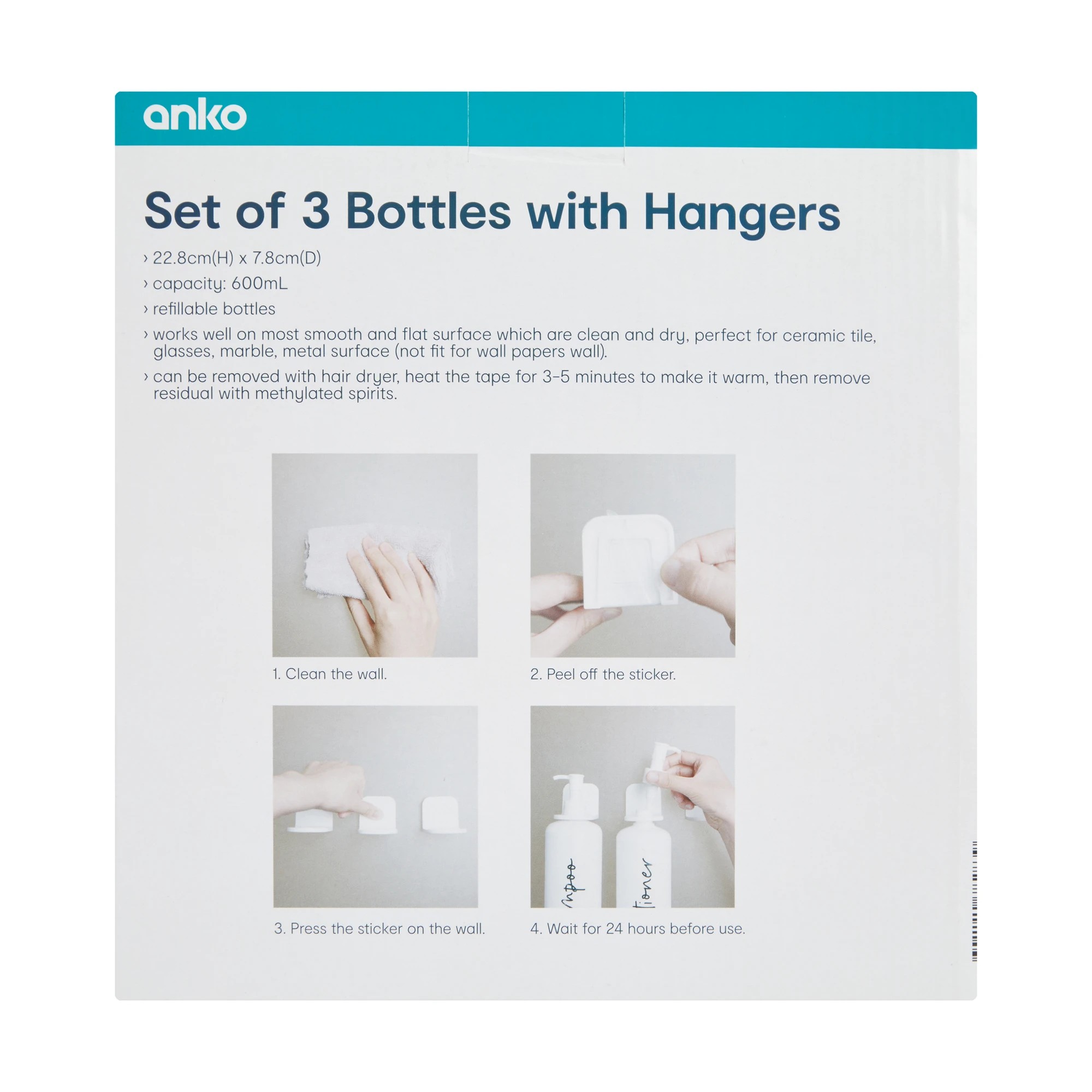 10 Set of 3 Bottles with Hangers, 10 of 10