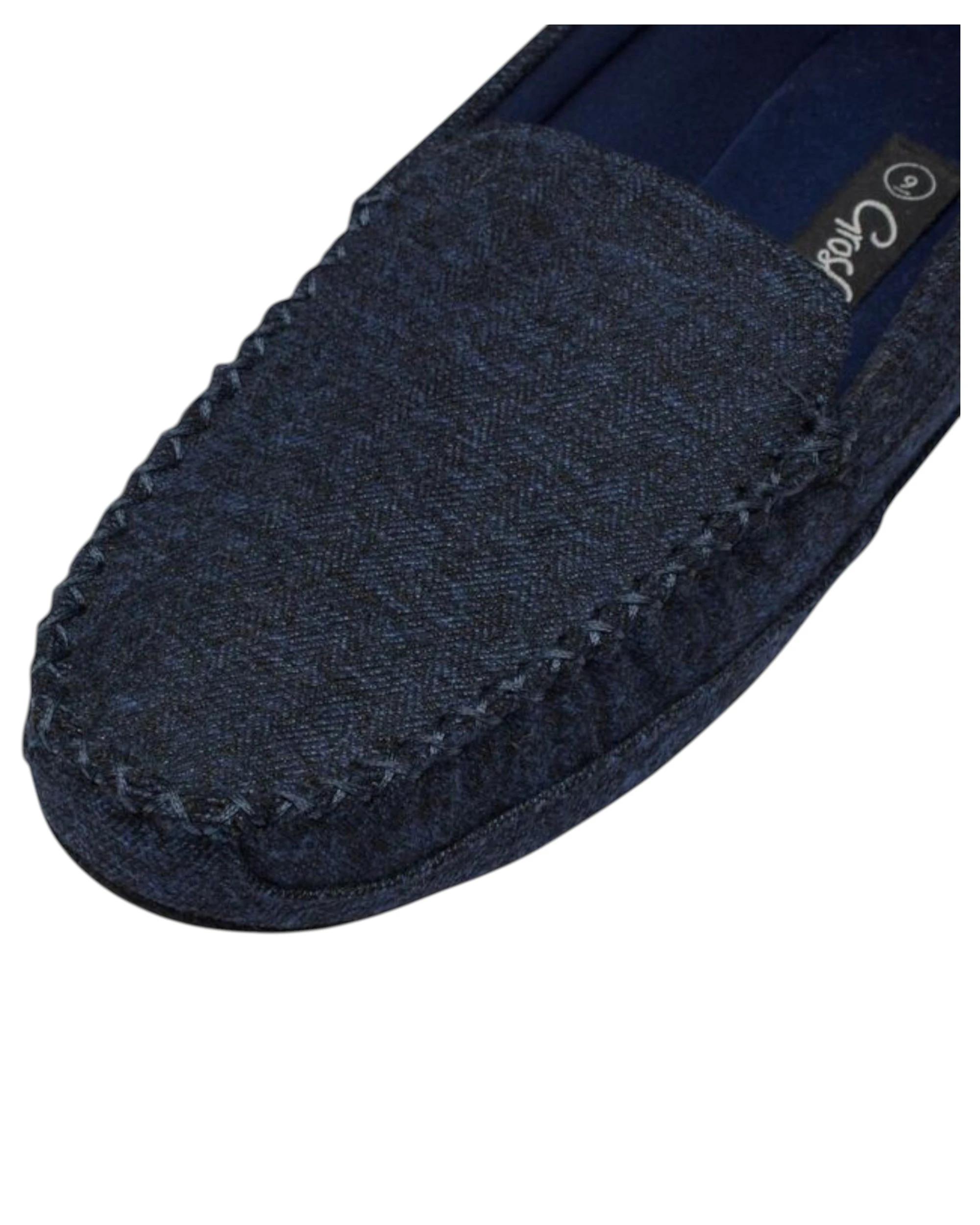 2 Grosby Mens Colin Slippers Casual Slip On Navy Shoes NAVY, 2 of 4