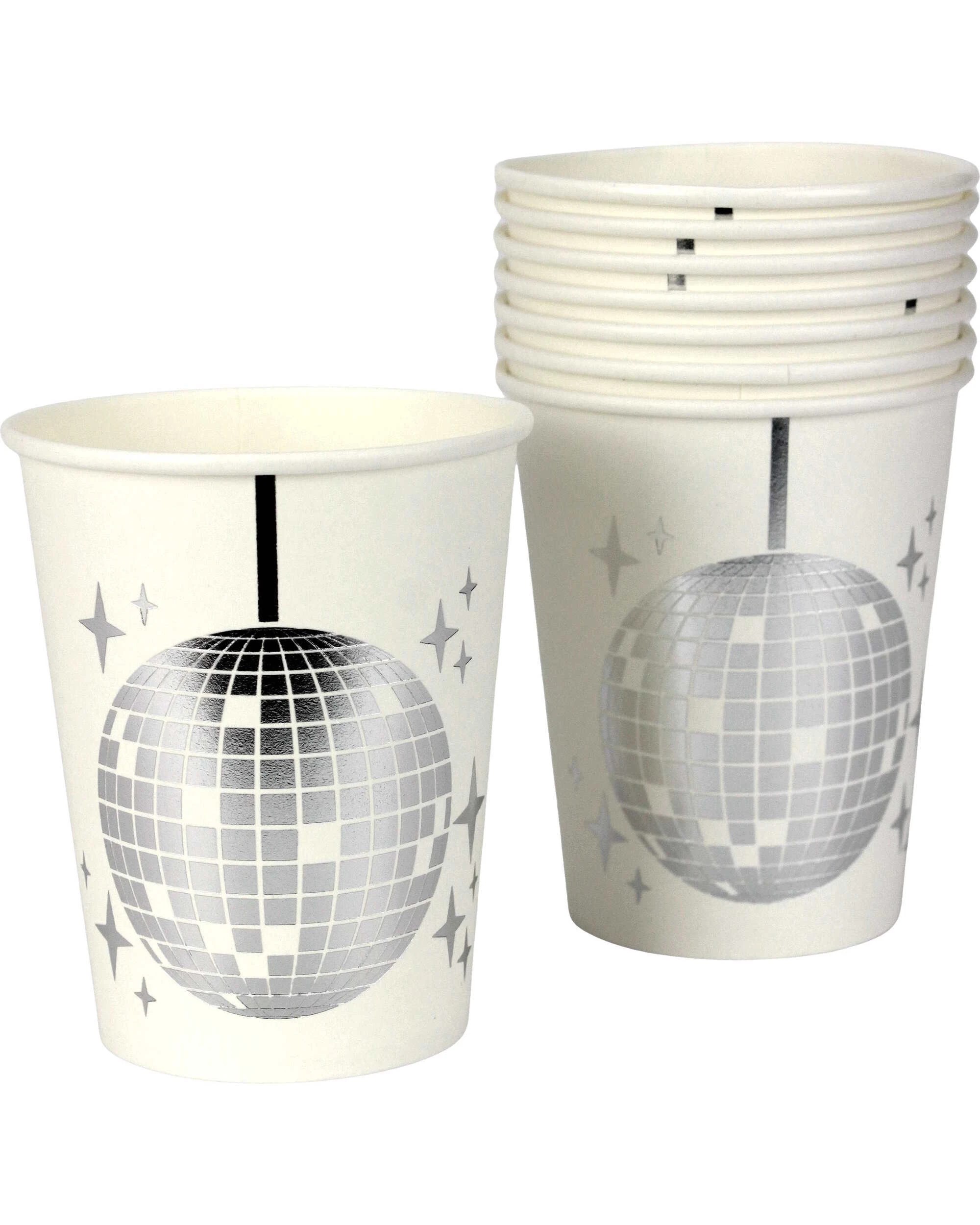 1 Party Maker Silver Disco Ball Paper Cups Pack of 8, 1 of 1