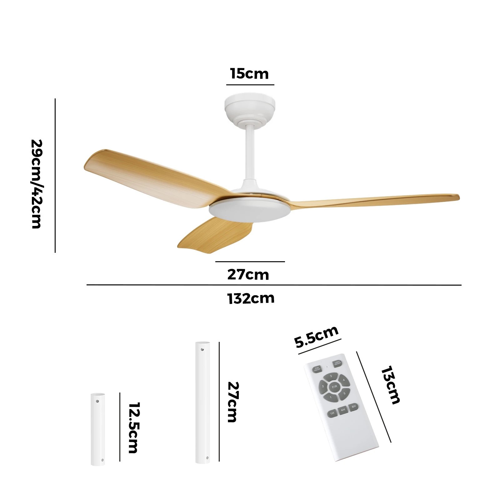 2 Vevare 52" Ceiling Fan DC Motor with Remote 5 Speed, 2 of 10