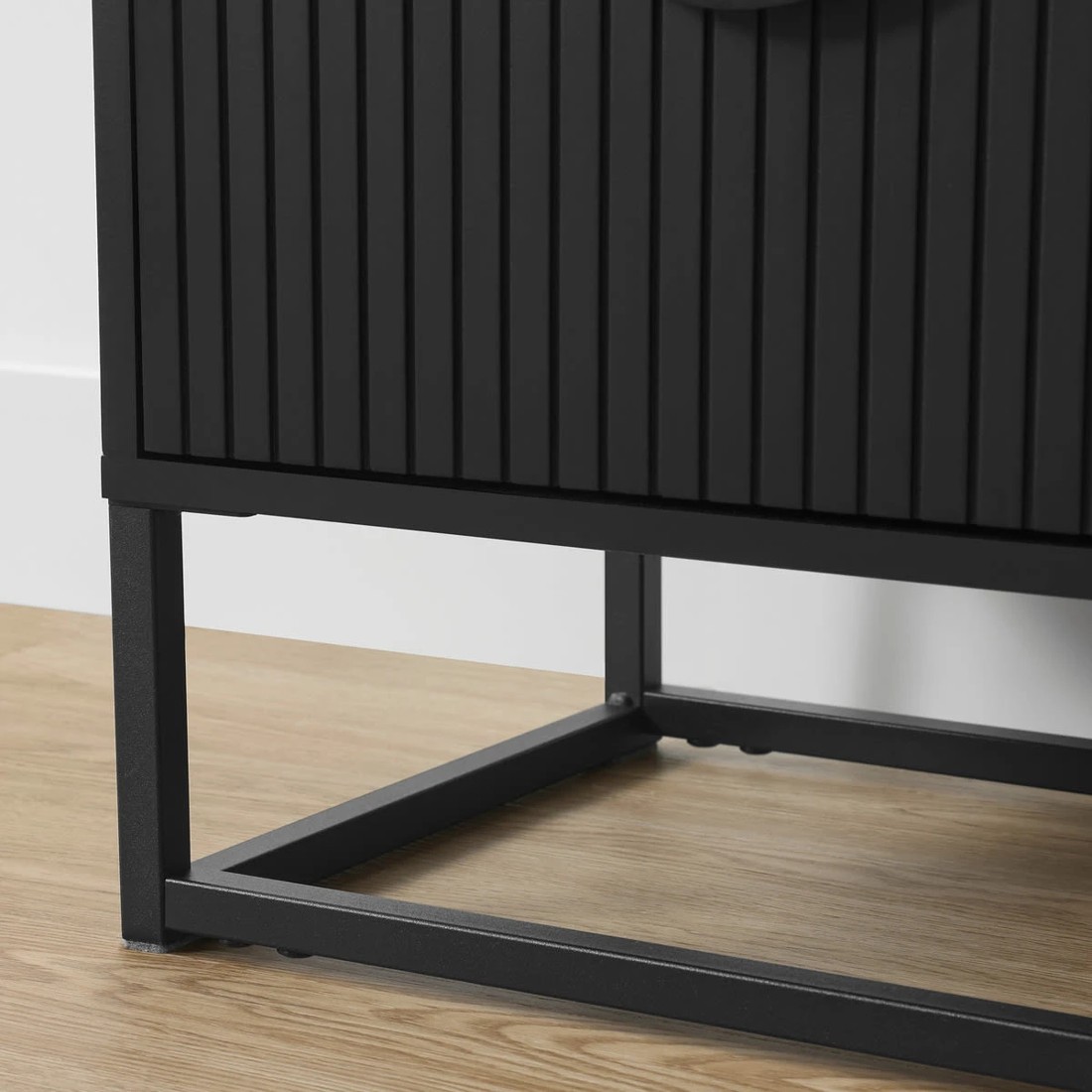 7 Stevie 2 Drawer Bedside Table - Black, 7 of 9