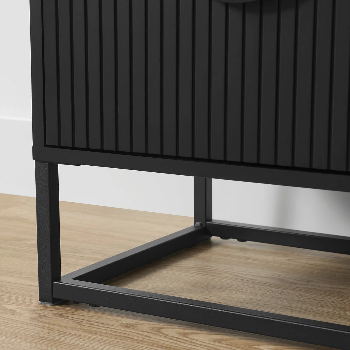 7 Stevie 2 Drawer Bedside Table - Black, 7 of 9