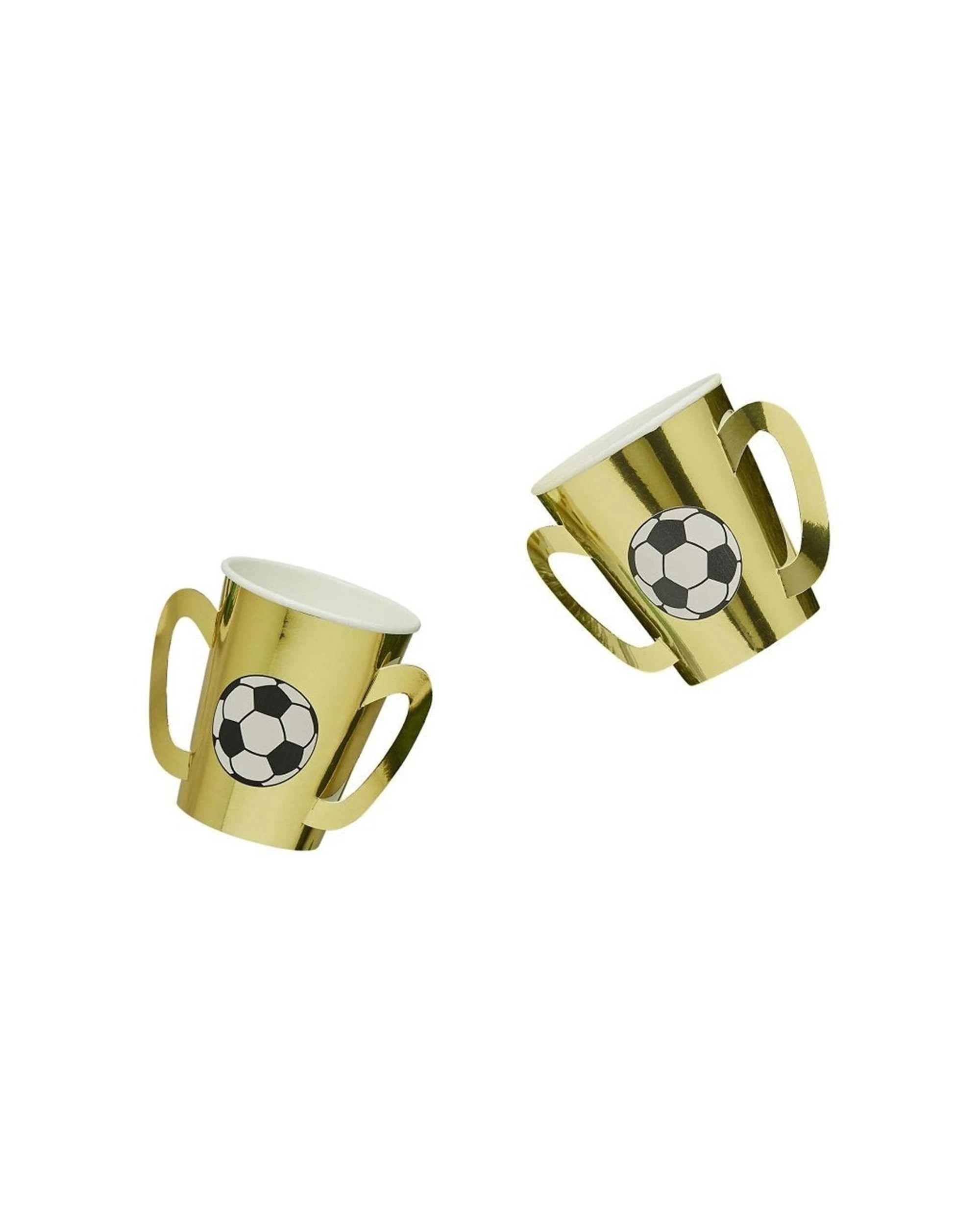 1 Anagram 8pc Its a Goal Trophy Paper Cups Set Sports Party Tableware Decoration 250ml - Gold, 1 of 1