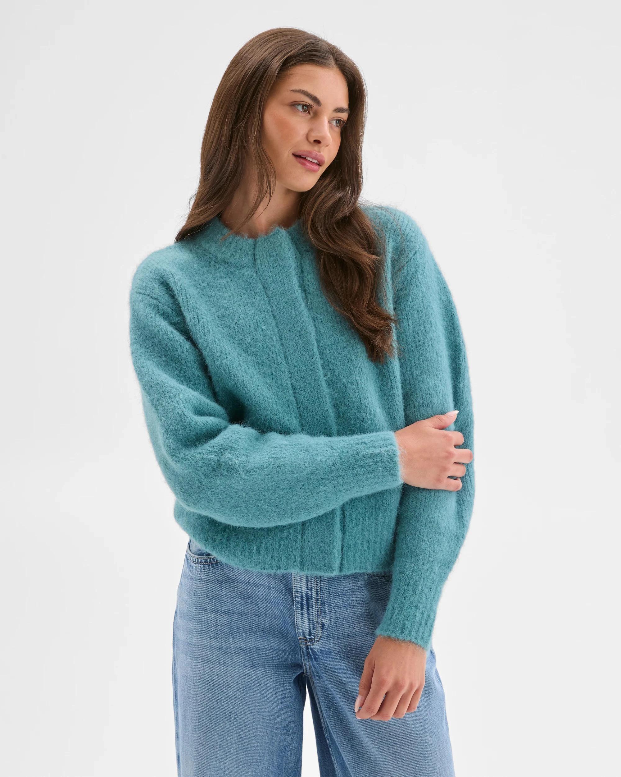 2 Target Petites Plush Knit Cardigan ARCTIC BLUE, 2 of 7