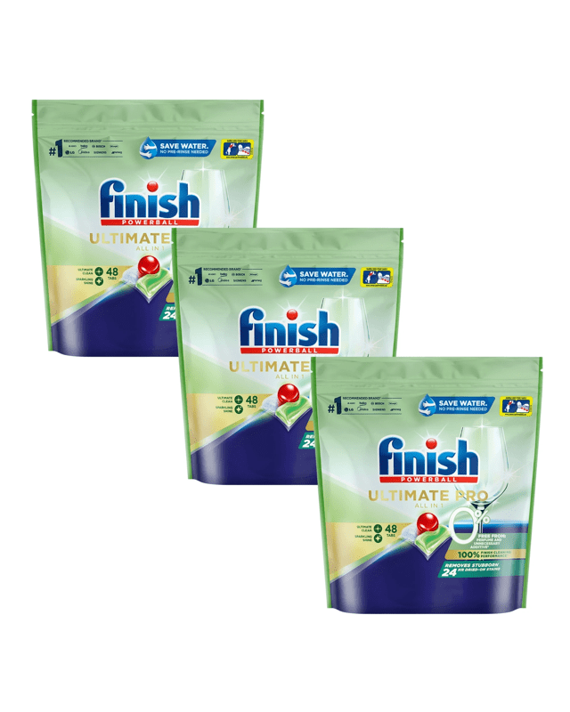 Finish Powerball Ultimate Pro All In 1 0% Dishwashing Tablets 48 Pac