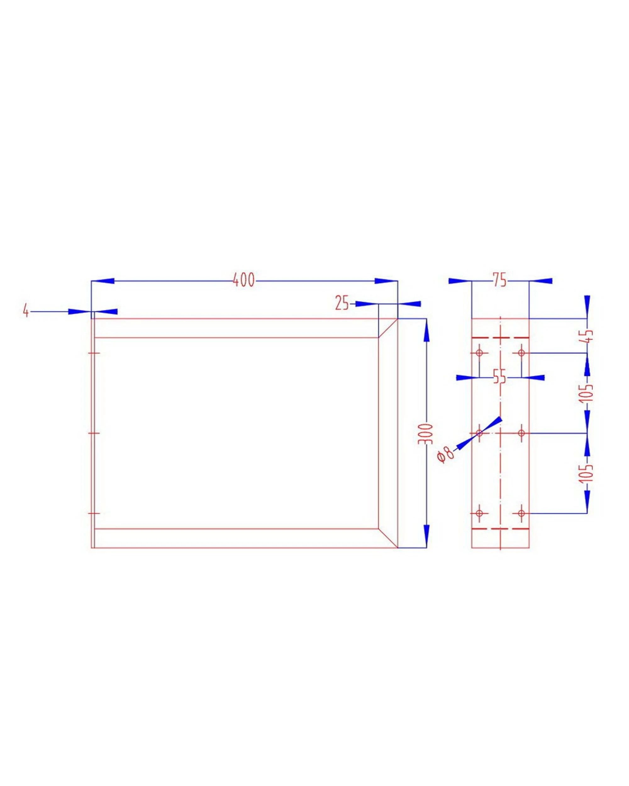 2 Artiss Metal Table Legs DIY Rectangular 40X30CM Set of 2 - Black, 2 of 8