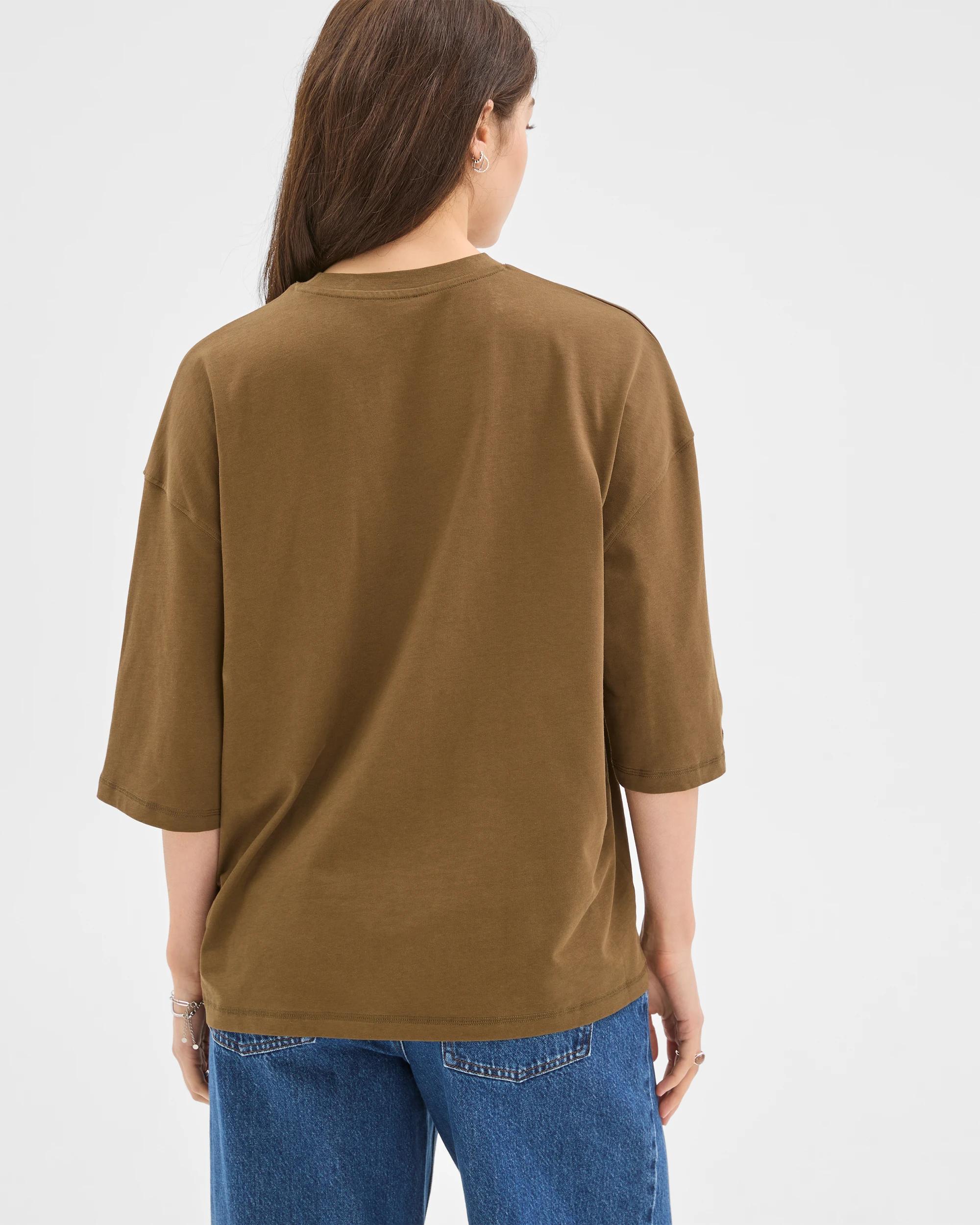 6 Lily Loves Australian Cotton Oversized T-Shirt DEEP MOSS, 6 of 6