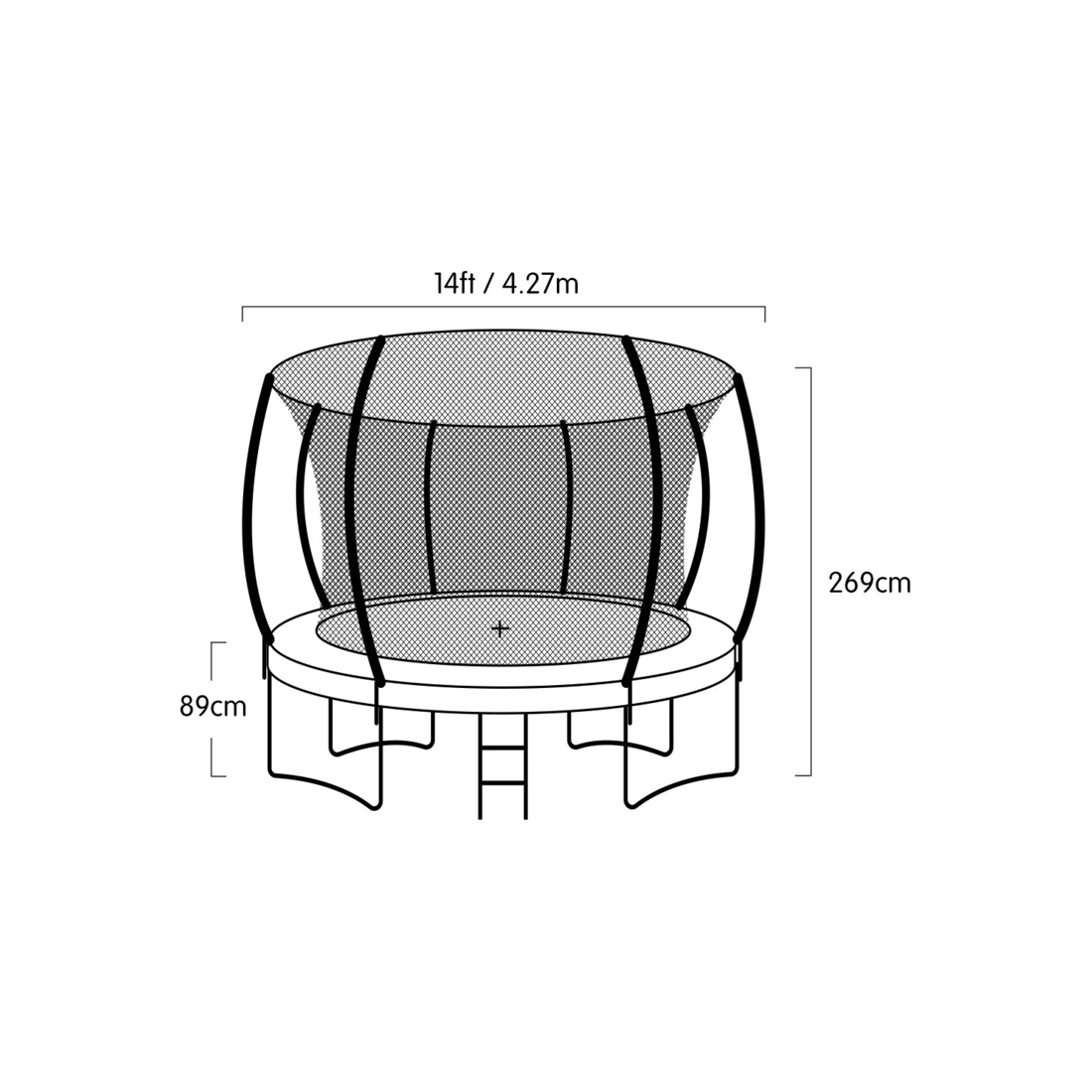 5 Kahuna 14 Ft Trampoline - Blue, 5 of 5