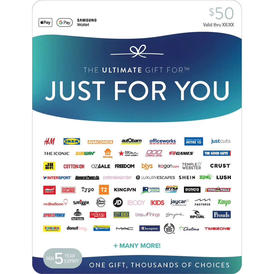 1 The Ultimate Gift For Just For You $50 Gift Card, 1 of 1