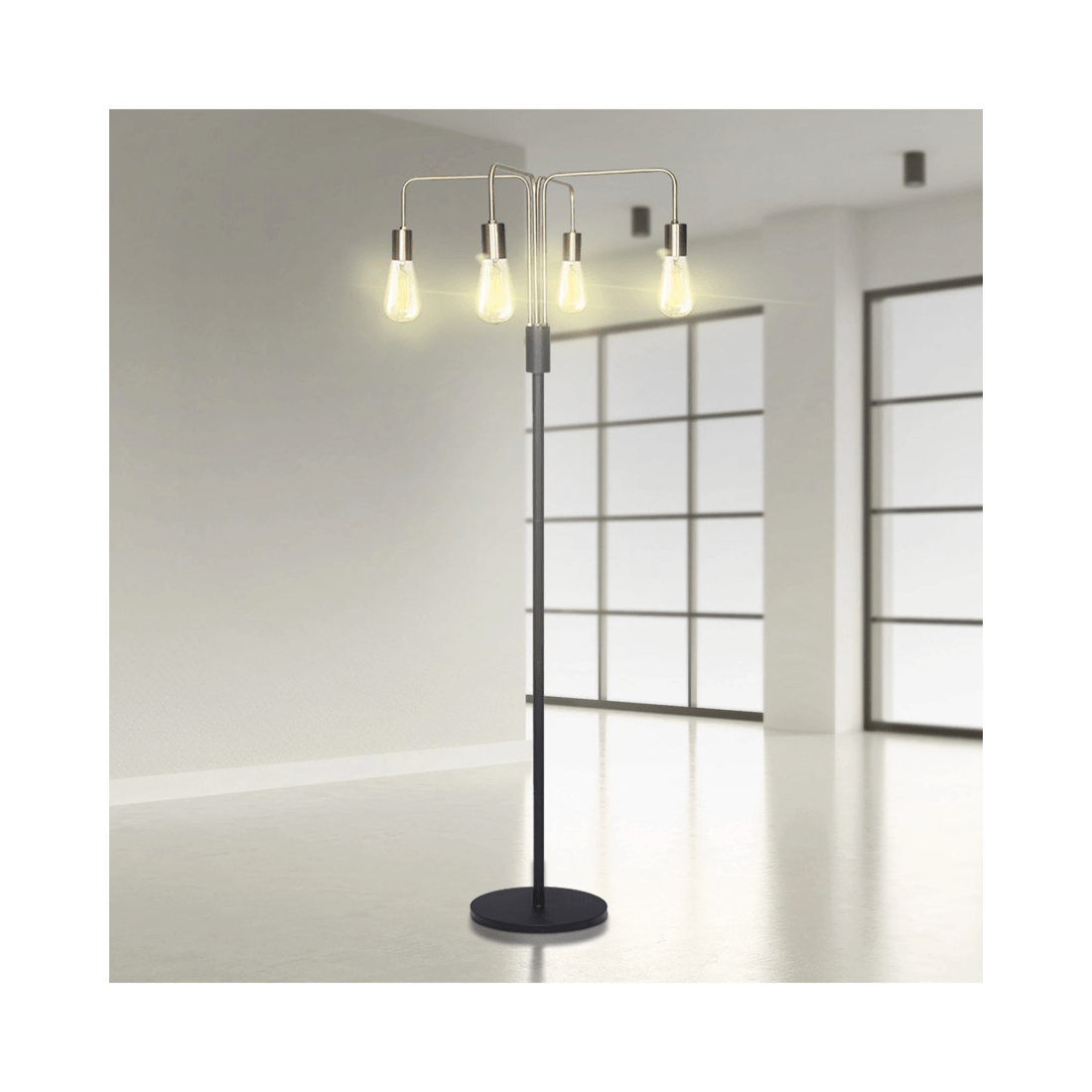 9 Sarantino 4-Light Industrial Floor Lamp, 9 of 10