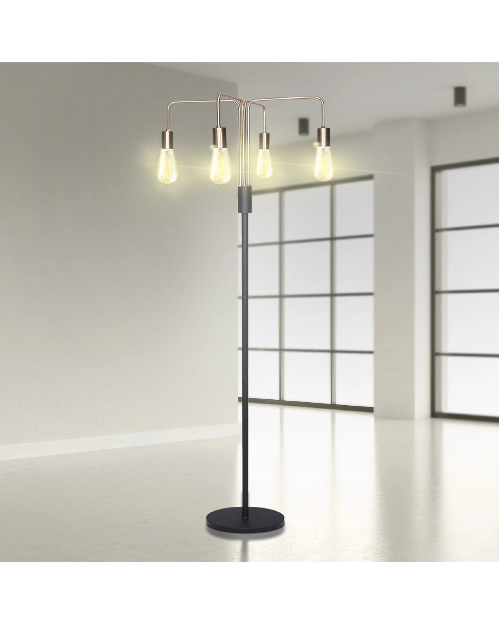9 Sarantino 4-Light Industrial Floor Lamp, 9 of 10