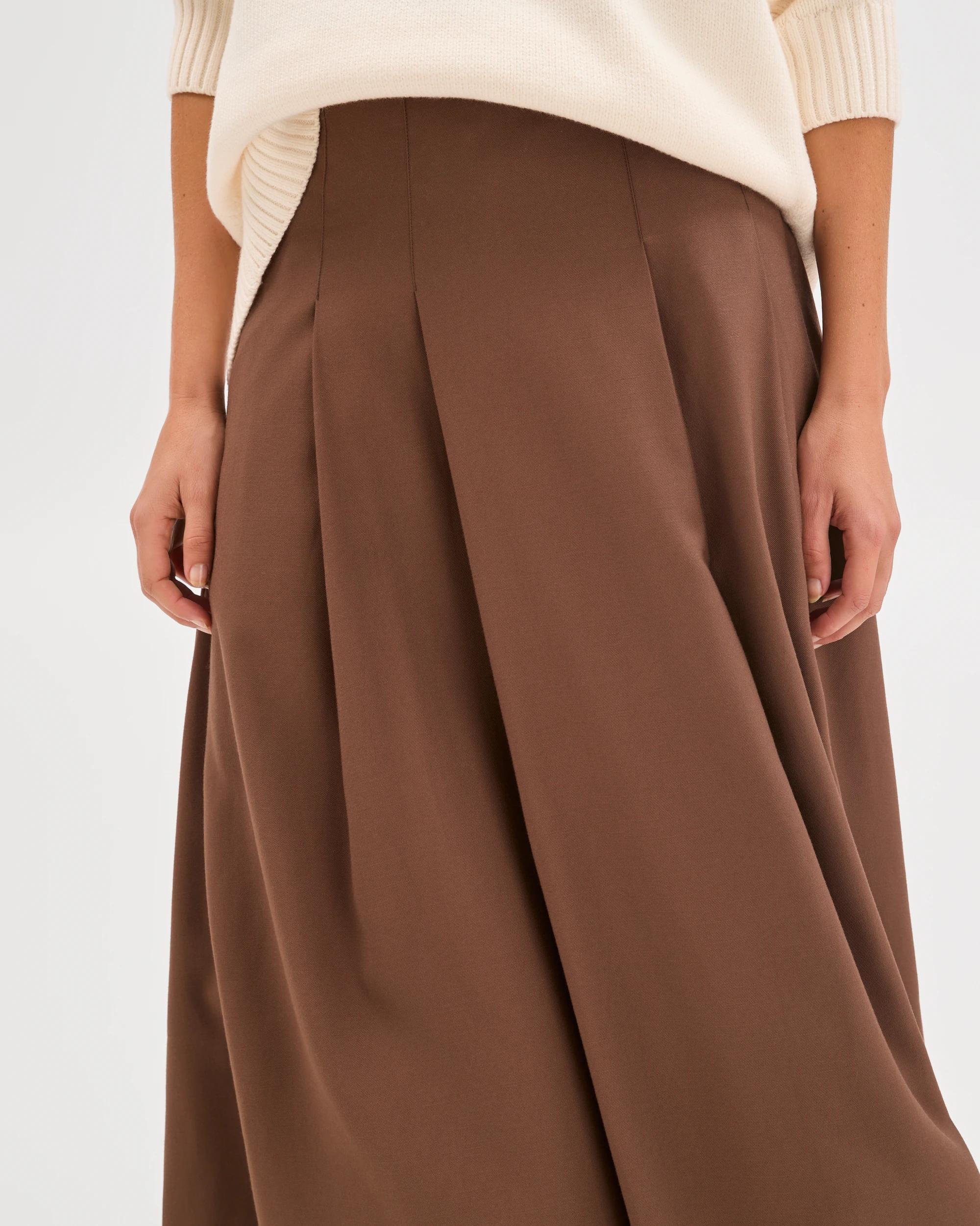 5 Target Woman Box Pleat Midi Skirt FALL LEAF, 5 of 8