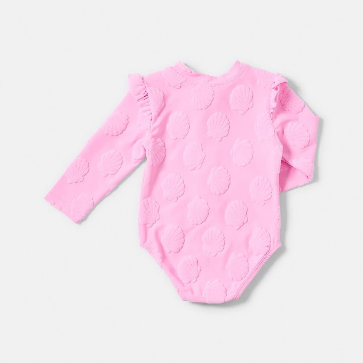 2 Shoulder Frill Bather PINK SHELLS, 2 of 4