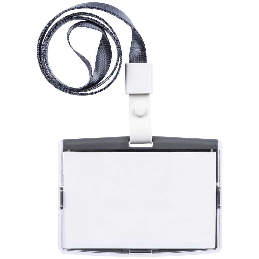 2 J.Burrows ID Holder with Lanyard Landscape Grey, 2 of 3