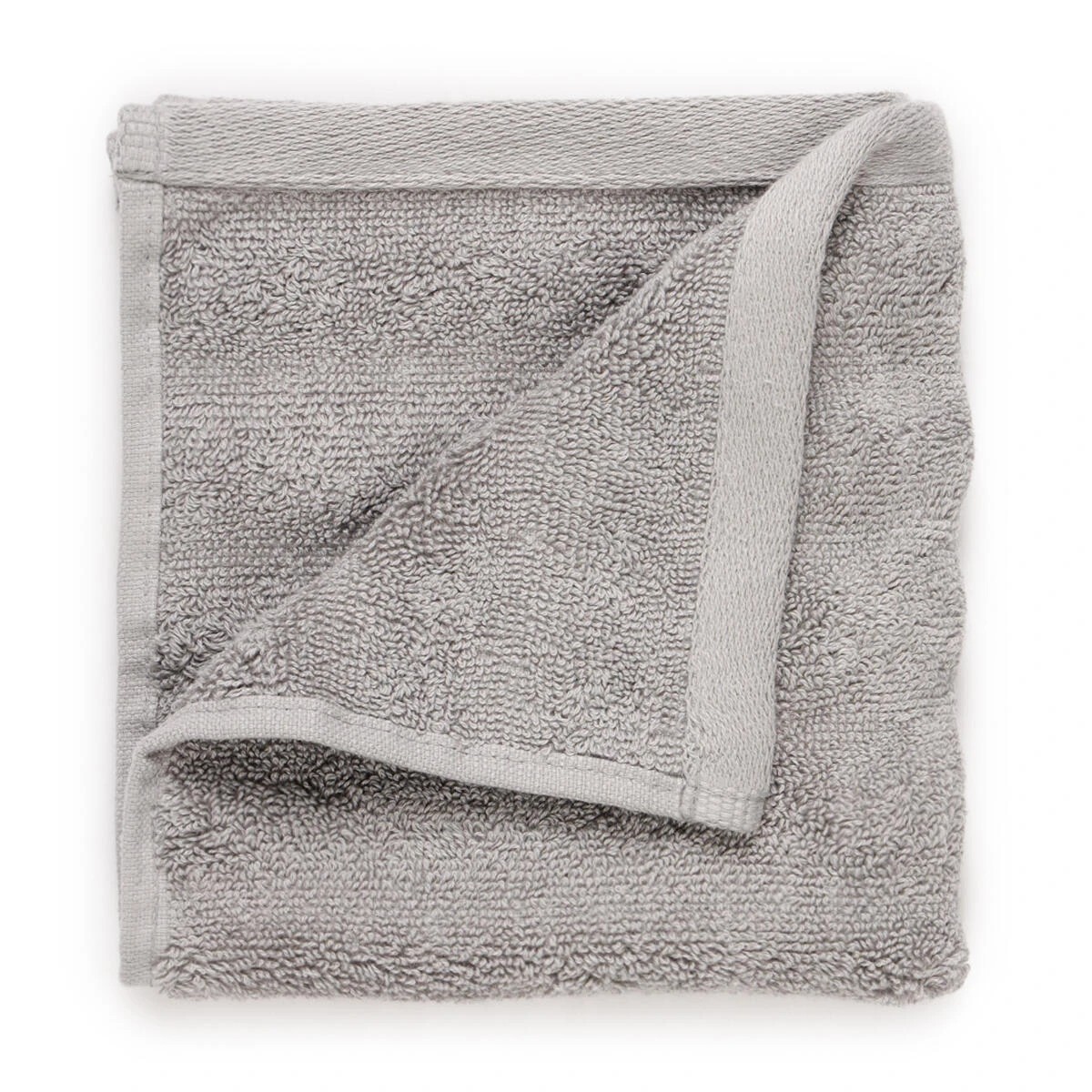 1 Thick Ribbed Australian Cotton Face Washer - Silver, 1 of 5