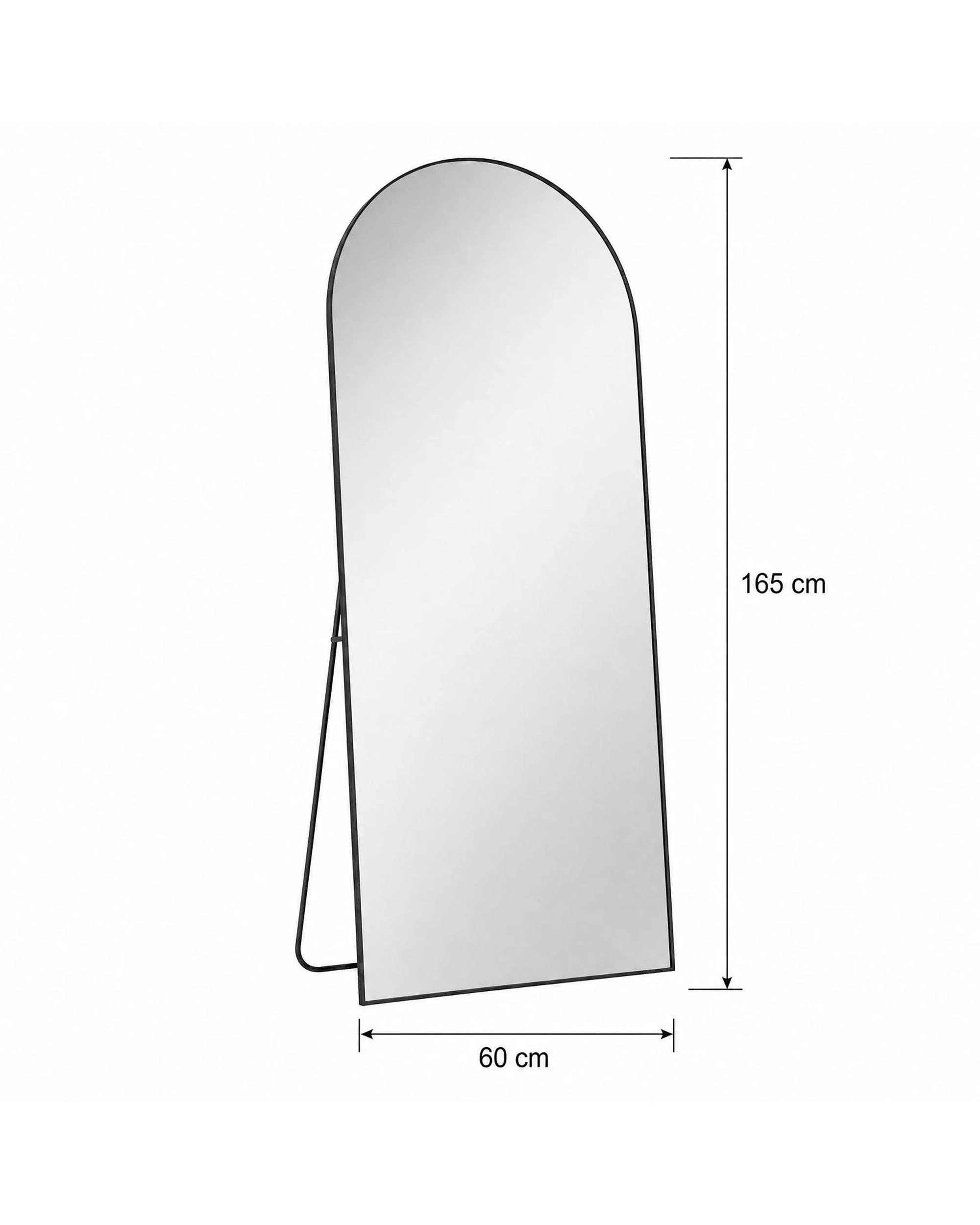5 OAKORY 165x60cm Arched Full Length Mirror, Floor Mirror for Bedroom Living Room Entry Black - Black, 5 of 8