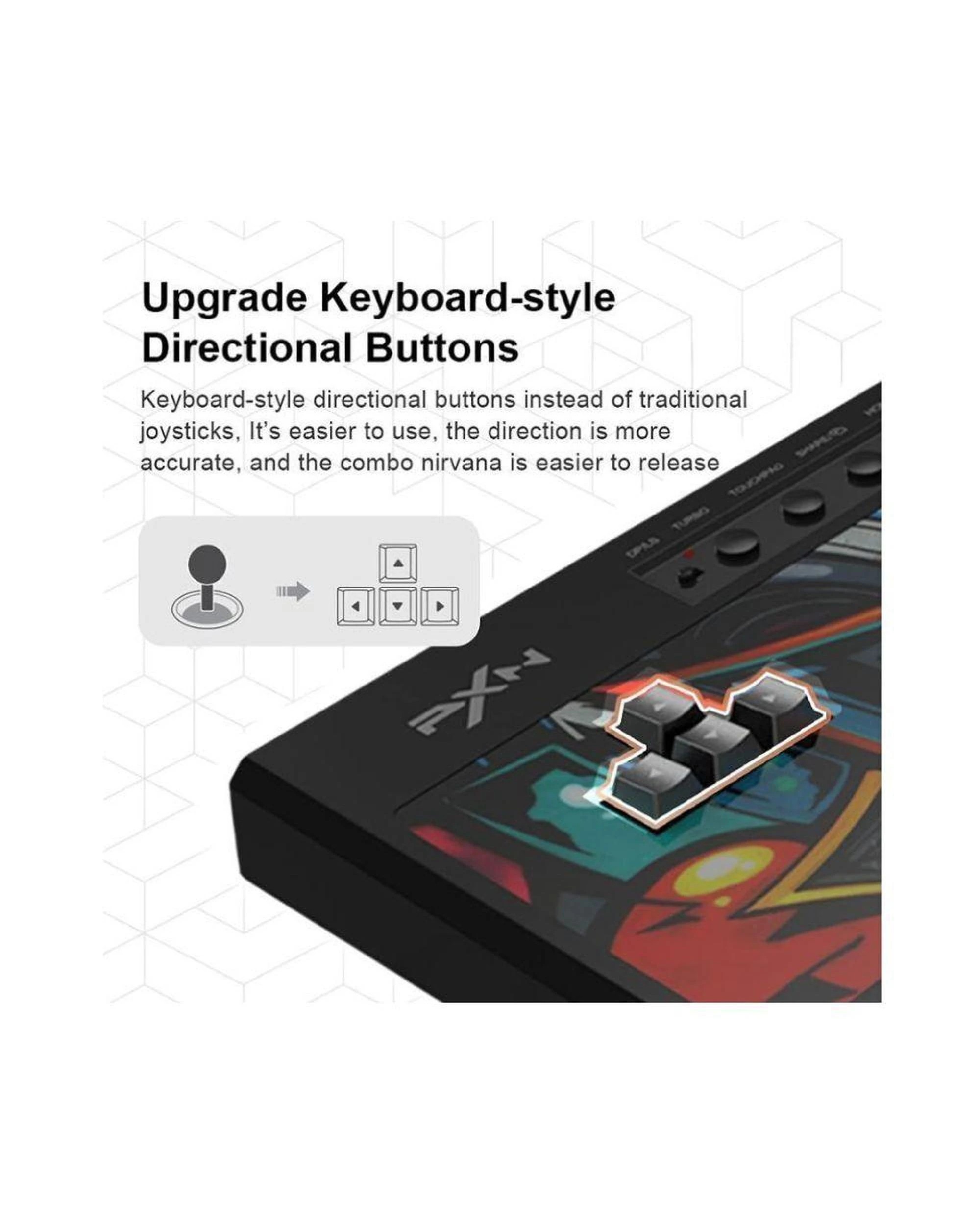 8 PXN-X8 Gaming Keyboard Controller Black Arcade Fighting Box USB Style PC  Android PS3 PS4 Xbox One, 8 of 10