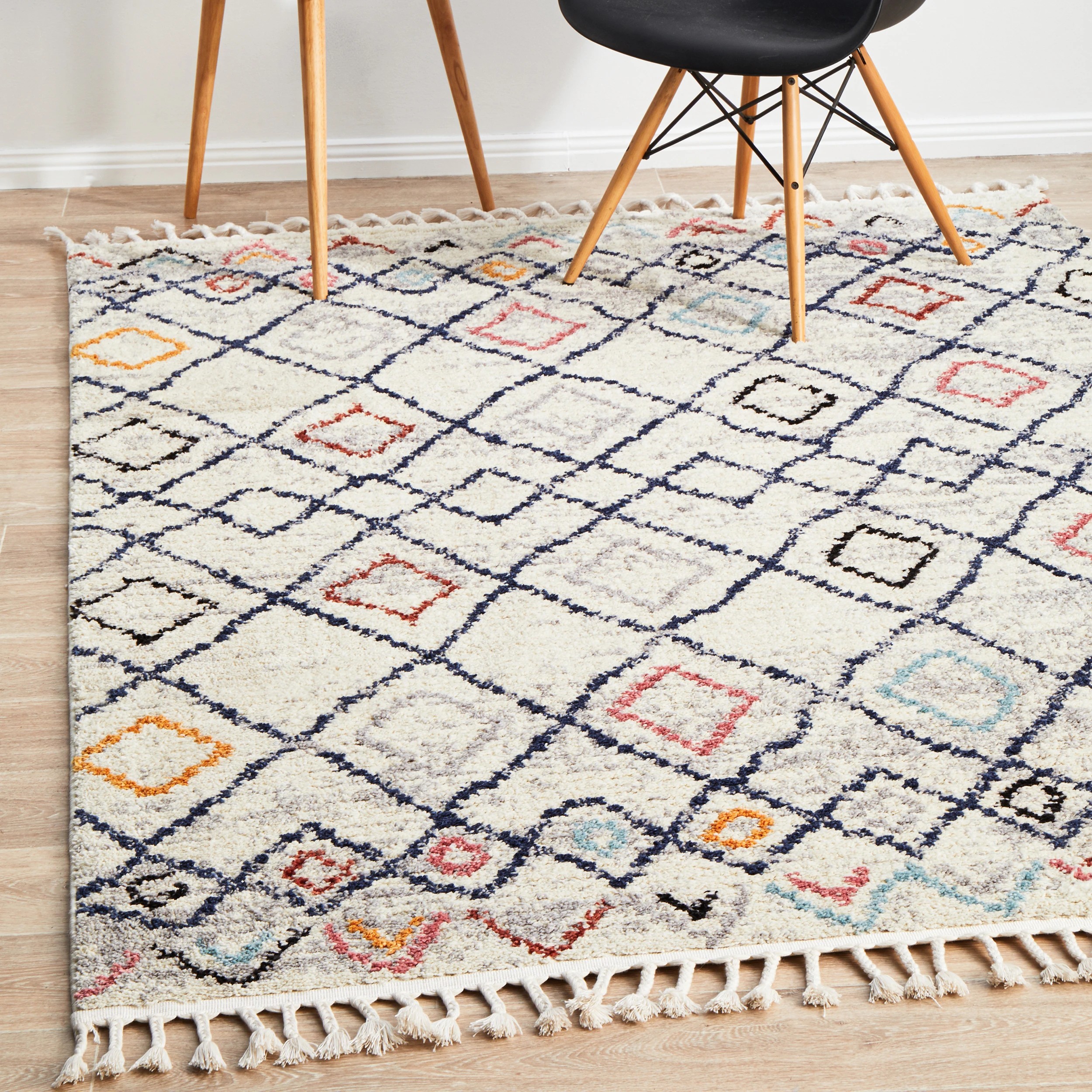 1 Common Ground Rugs Medina 666 400x300cm - Extra Extra Large Shag Rug - Natural, 1 of 8