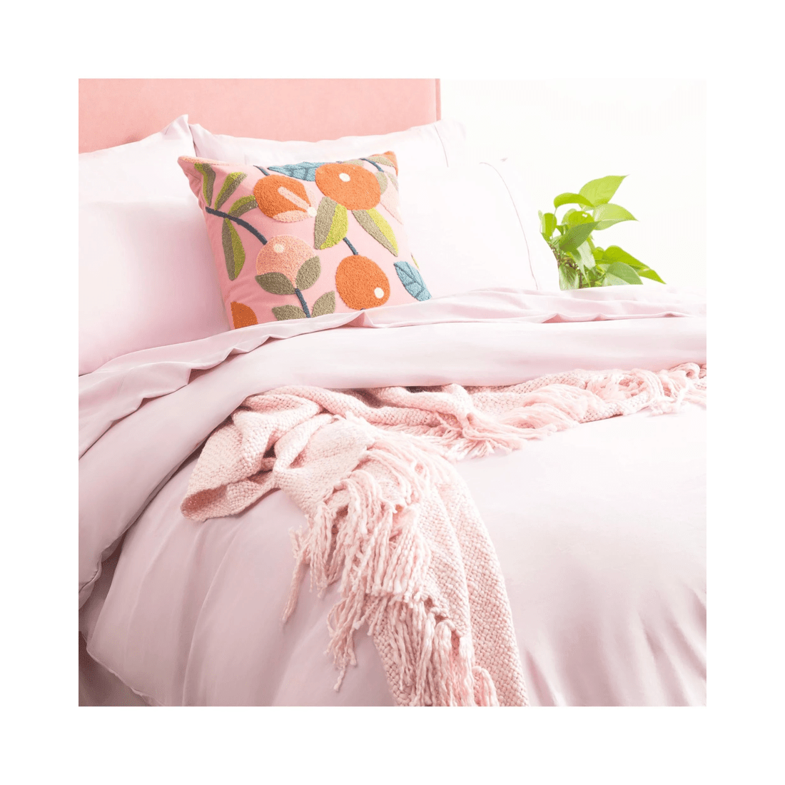 3 Ddecor Home Vintage Washed Microfiber Quilt Cover Set, Double (180 x 210 cms) - Lilac - Purple, 3 of 3