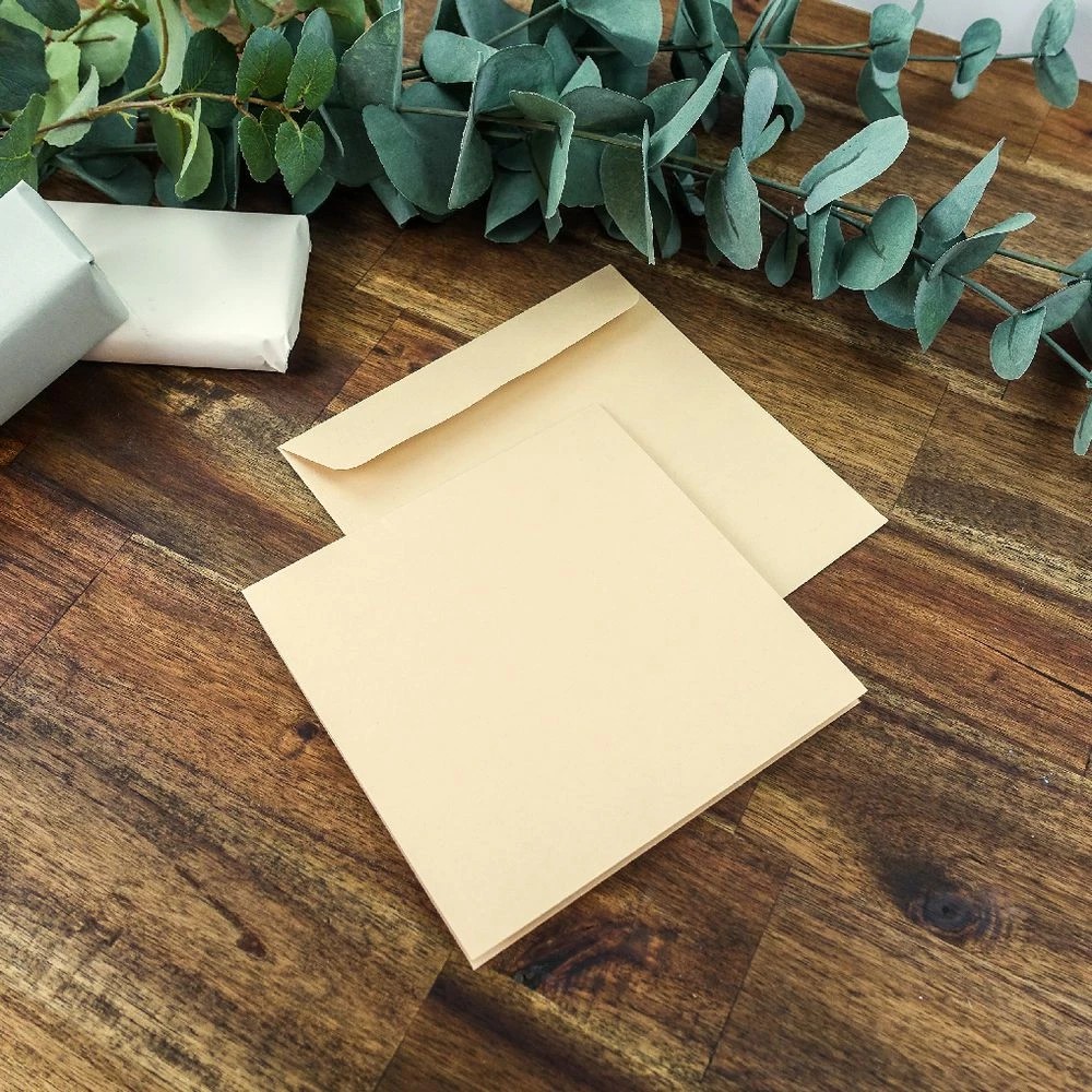 4 Quill Cards and Envelopes Kraft 150x150mm, 4 of 4