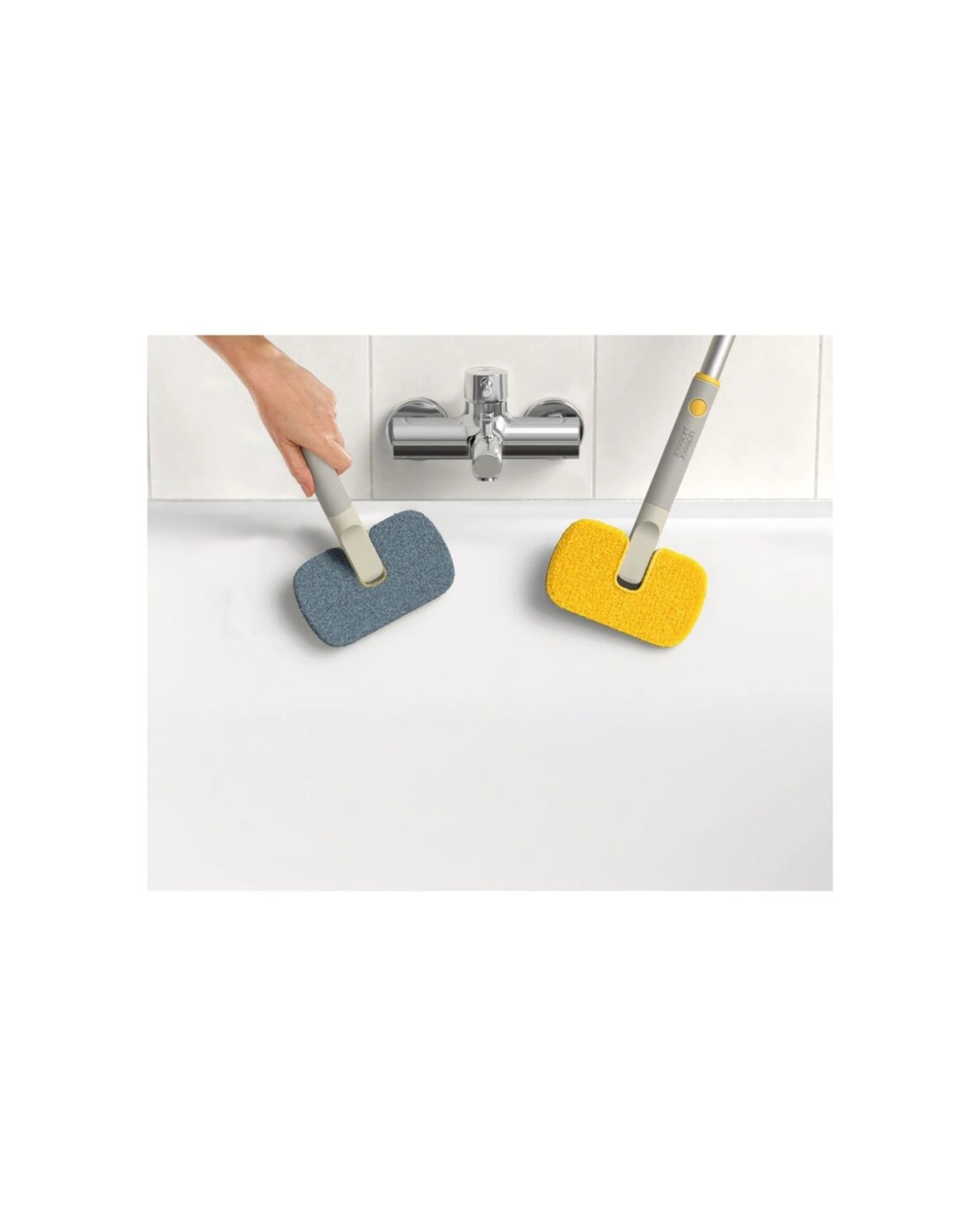 6 Joseph Joseph CleanTech Surface Scrubber 2-in-1 Dual-Sided Compatible With Extension Pole - Natural, 6 of 7