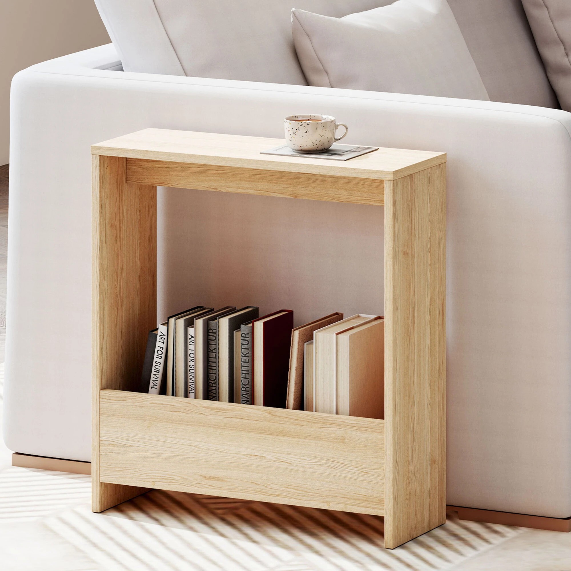 7 Levede Slim Side Table Two-Tier - Natural, 7 of 9