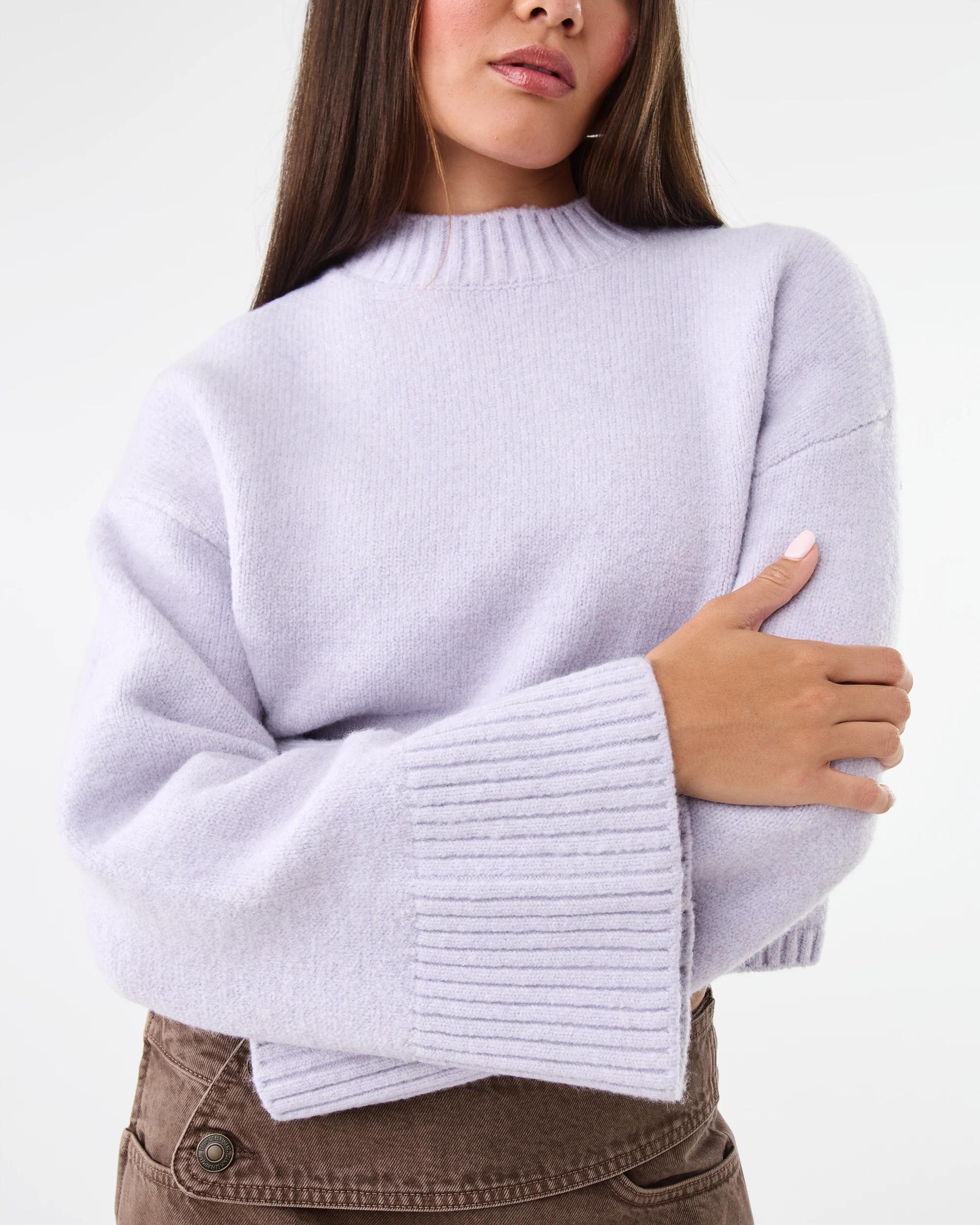 8 Long Sleeve Mock Neck Jumper Purpl Haze, 8 of 9