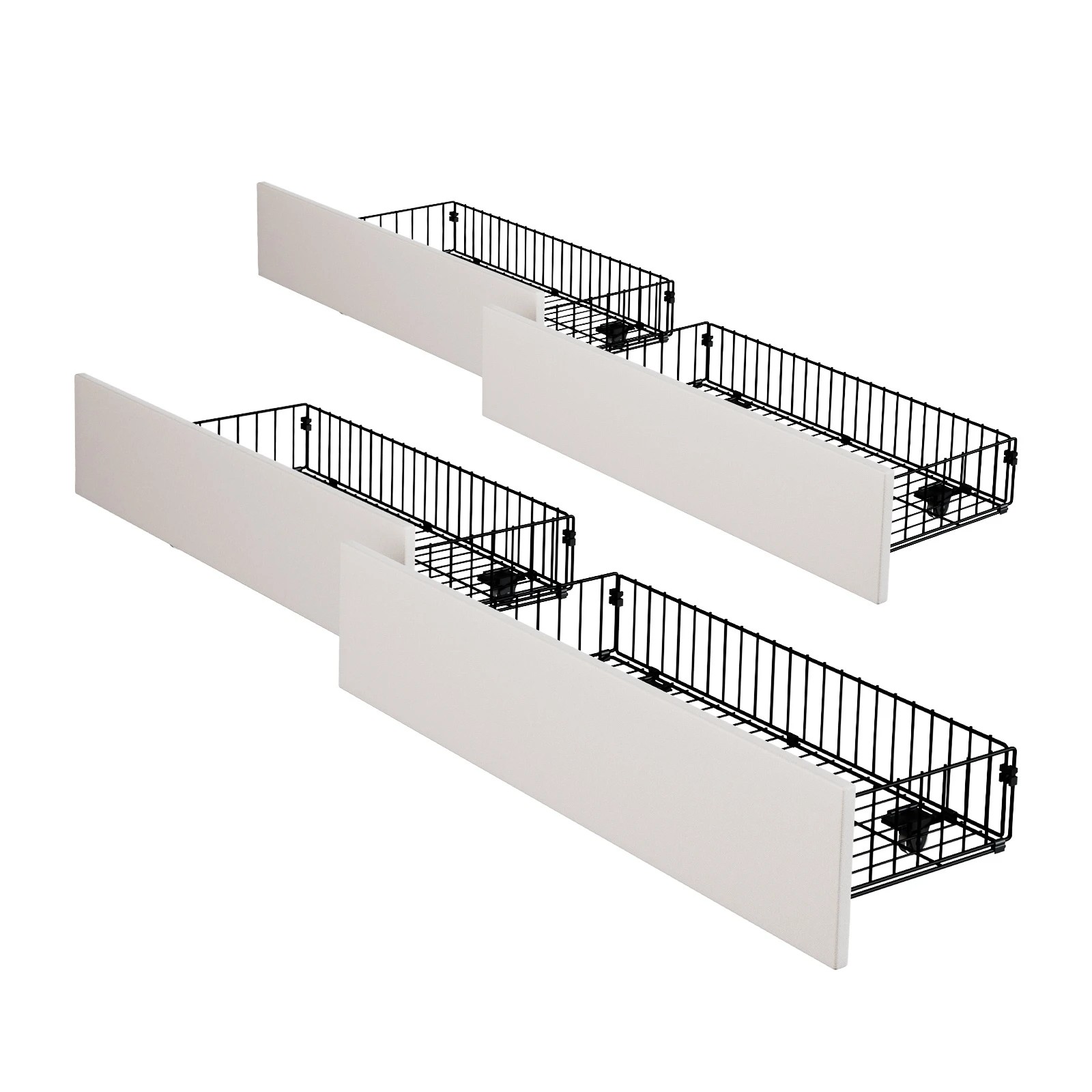Oikiture 4x Trundle Drawers for Bed Frame Base Storage with Wheels ...