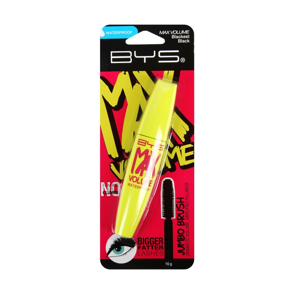 1 BYS Max Volume Lash Mascara - 10g, Blackest Black, 1 of 1