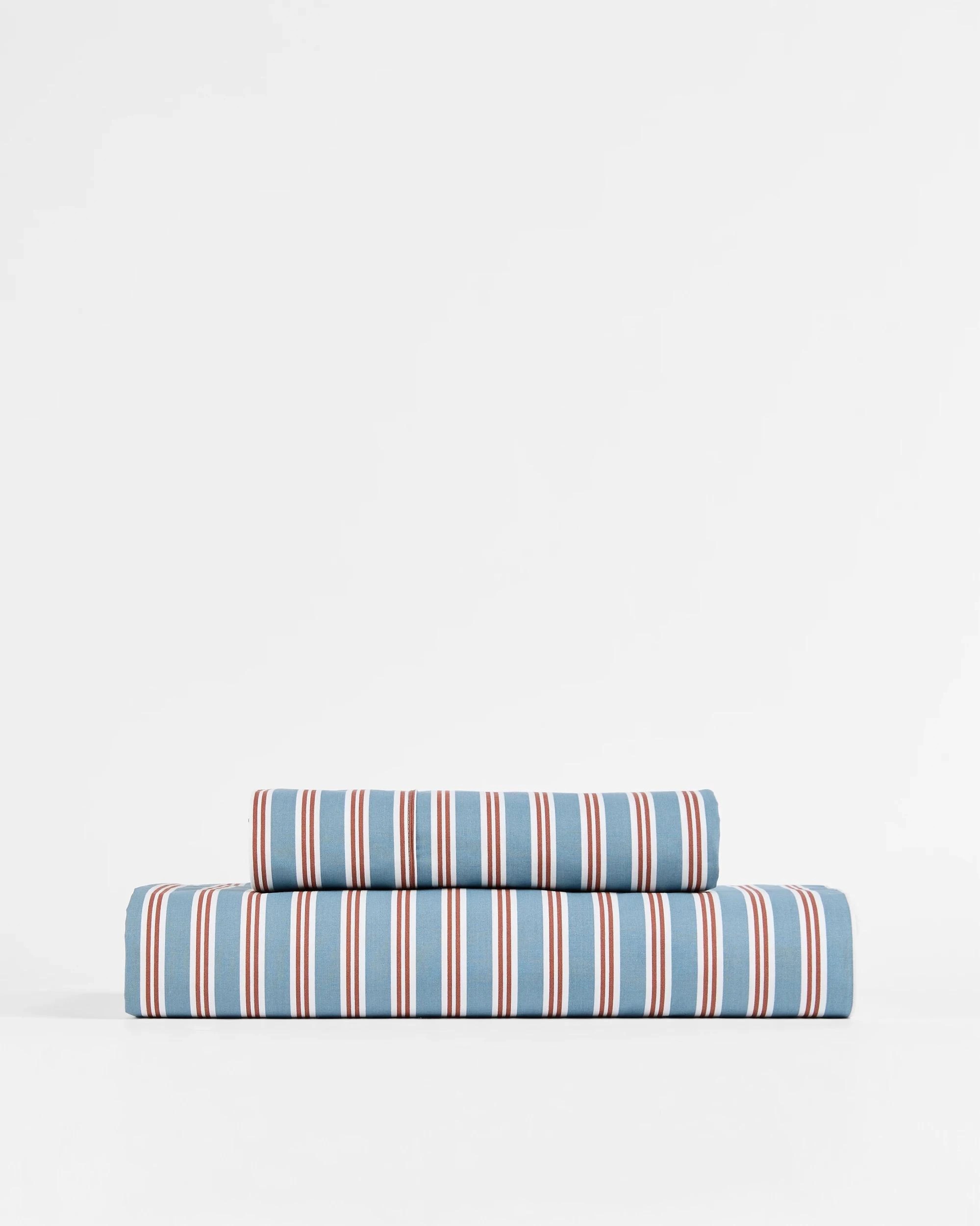 4 Target Elio Stripe Australian Cotton Fitted Sheet Set - King Single Bed - Blue, 4 of 5
