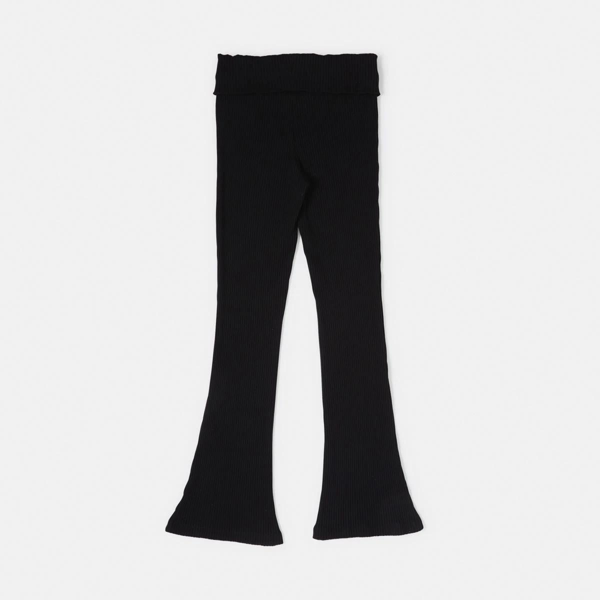 8 Rib Roll Waist Leggings Black, 8 of 8