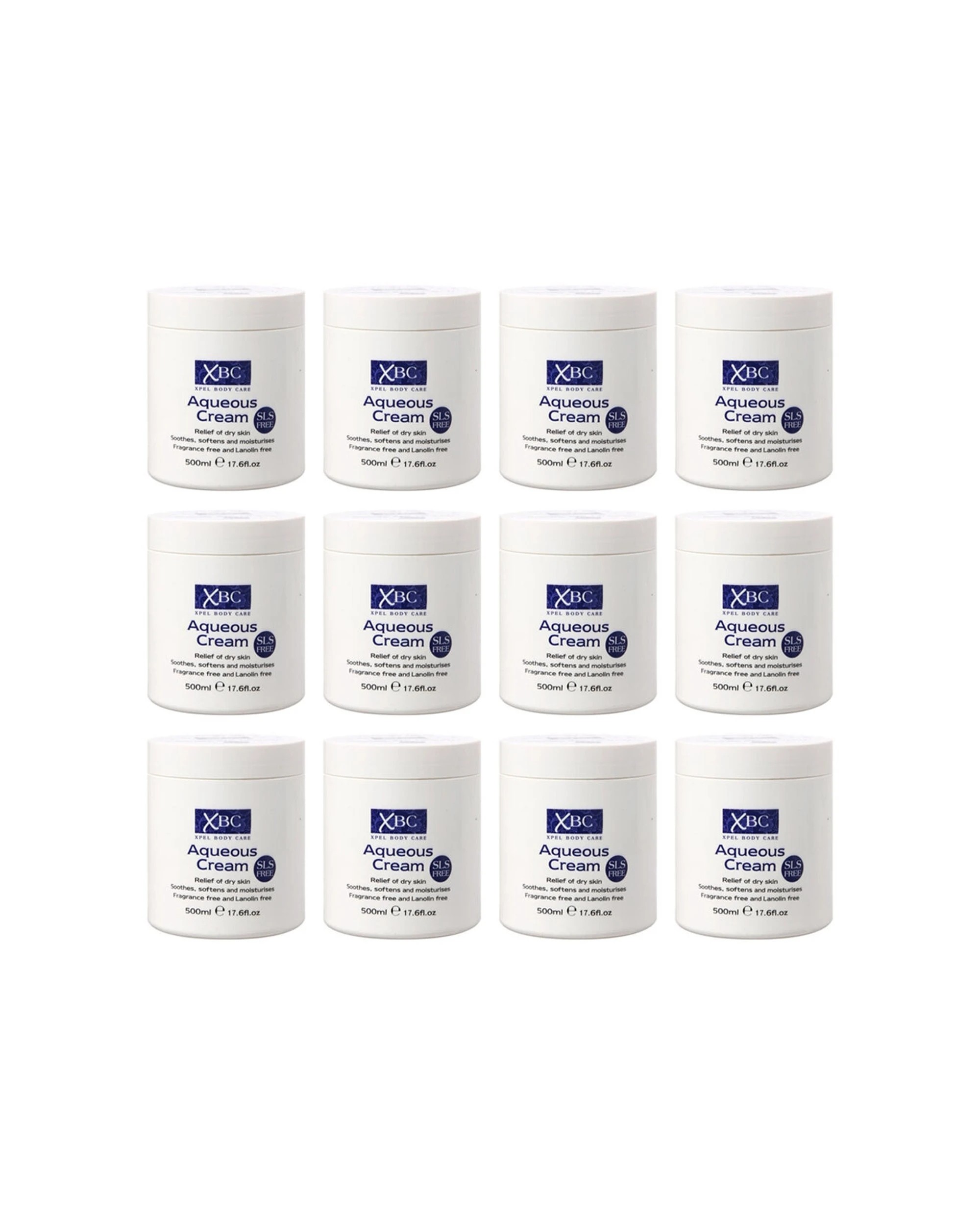 1 Xbc 12PK Aquenous Moisturising Lotion Relief For Dry Skin Fragrance 500ml - White, 1 of 4