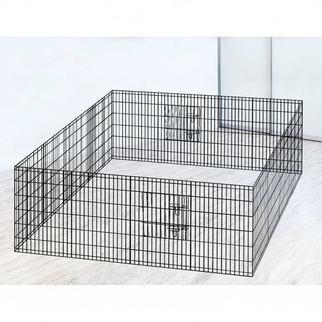 5 i.Pet 36" 8 Panel Dog Playpen Pet Fence Exercise Cage Enclosure Play Pen - Black, 5 of 7