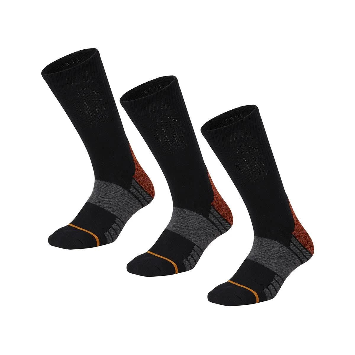 1 3 Pack Anti Odour Boot Socks BLACK, 1 of 3