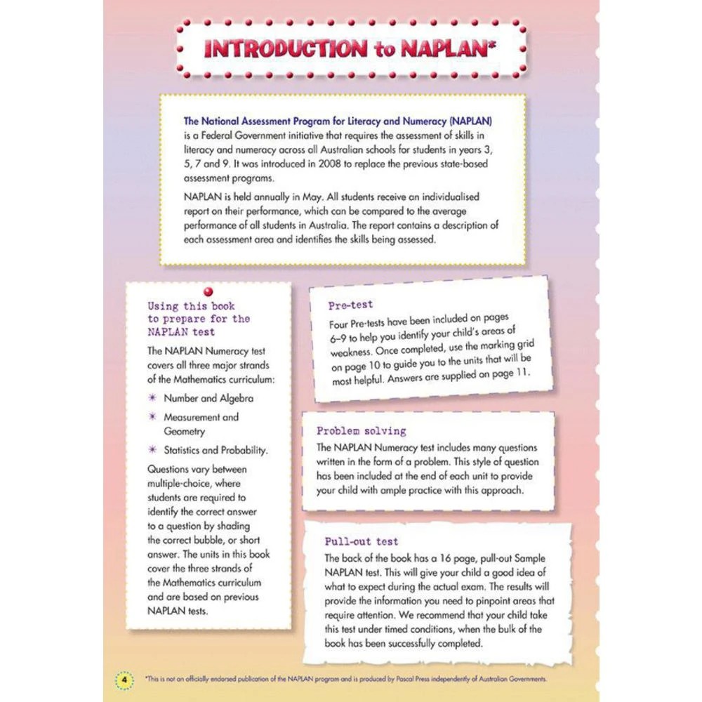 4 Blake's Back to Basics Year 3 NAPLAN Numeracy, 4 of 5