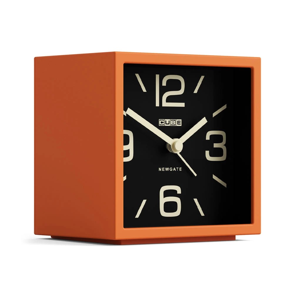 3 Newgate Cube Mantel Clock-Pumpkin Orange - Orange, 3 of 4