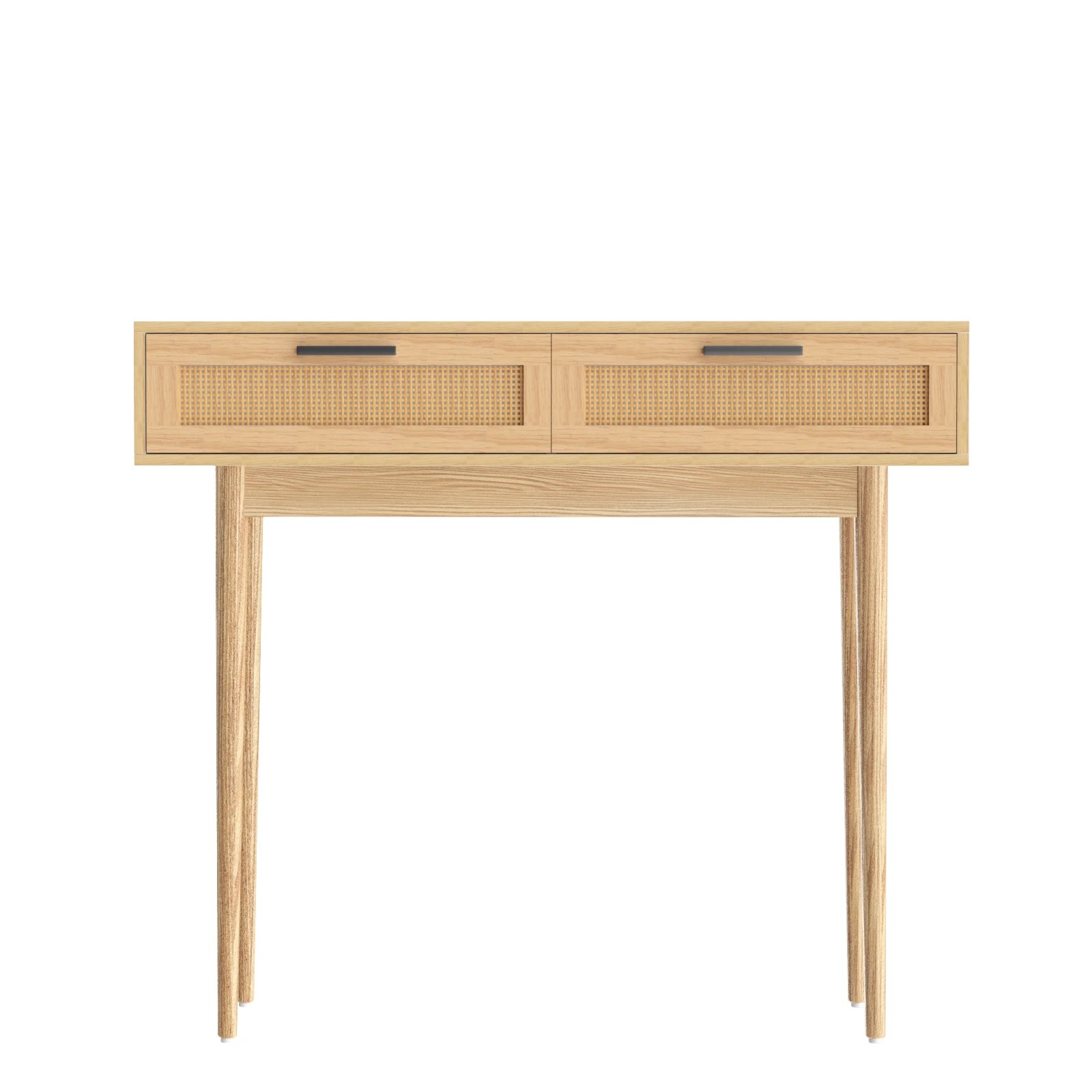 1 Artiss Console Table  2 Rattan Drawers - Natural, 1 of 7