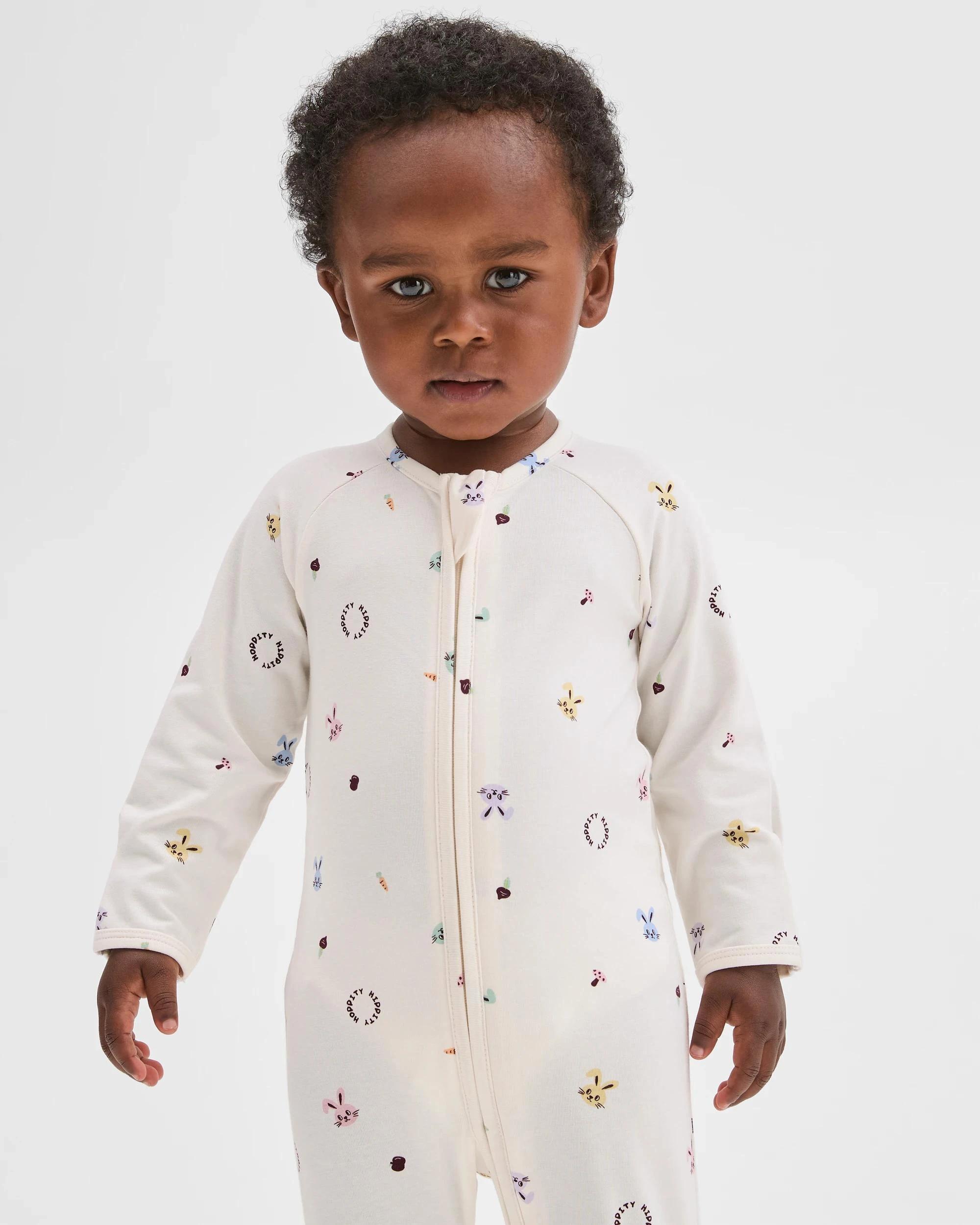 2 Target Baby Baby Organic Cotton Zip Coverall BUNNY HEAD, 2 of 5